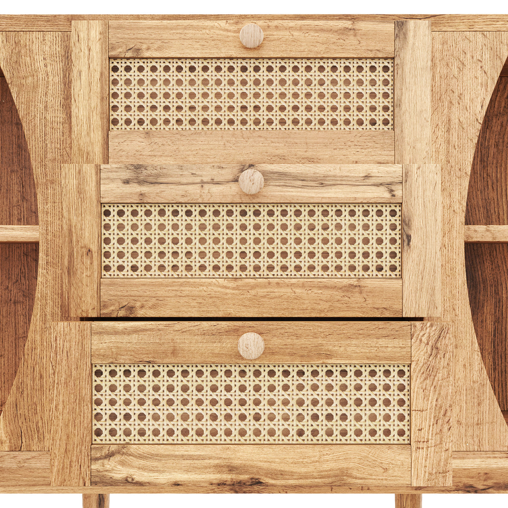 [variant:GA0005O] Rattan Sliding-Door Sideboard – Wood Tone image 23