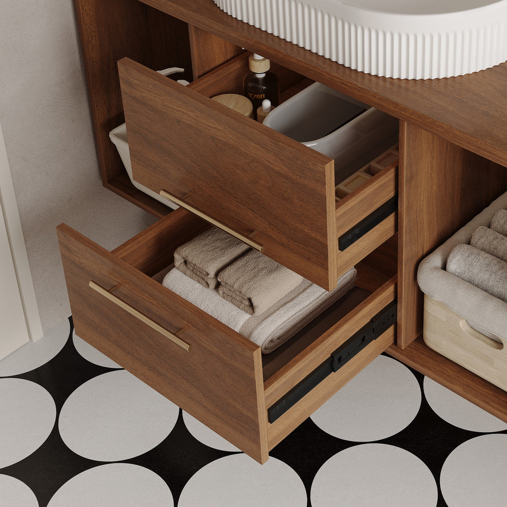 [variant:W5307S00007] Wall-Mounted Bathroom Vanity with Oval Ceramic Sink – 39.4-Inch image 13