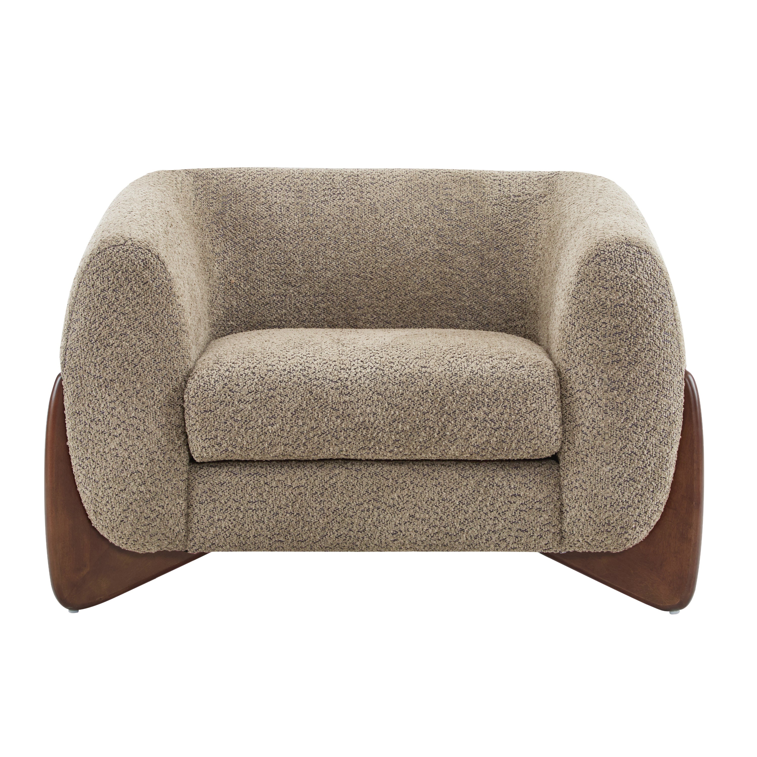 [variant:N898P444017D] Bouclé Wood-Frame Armchair image 2