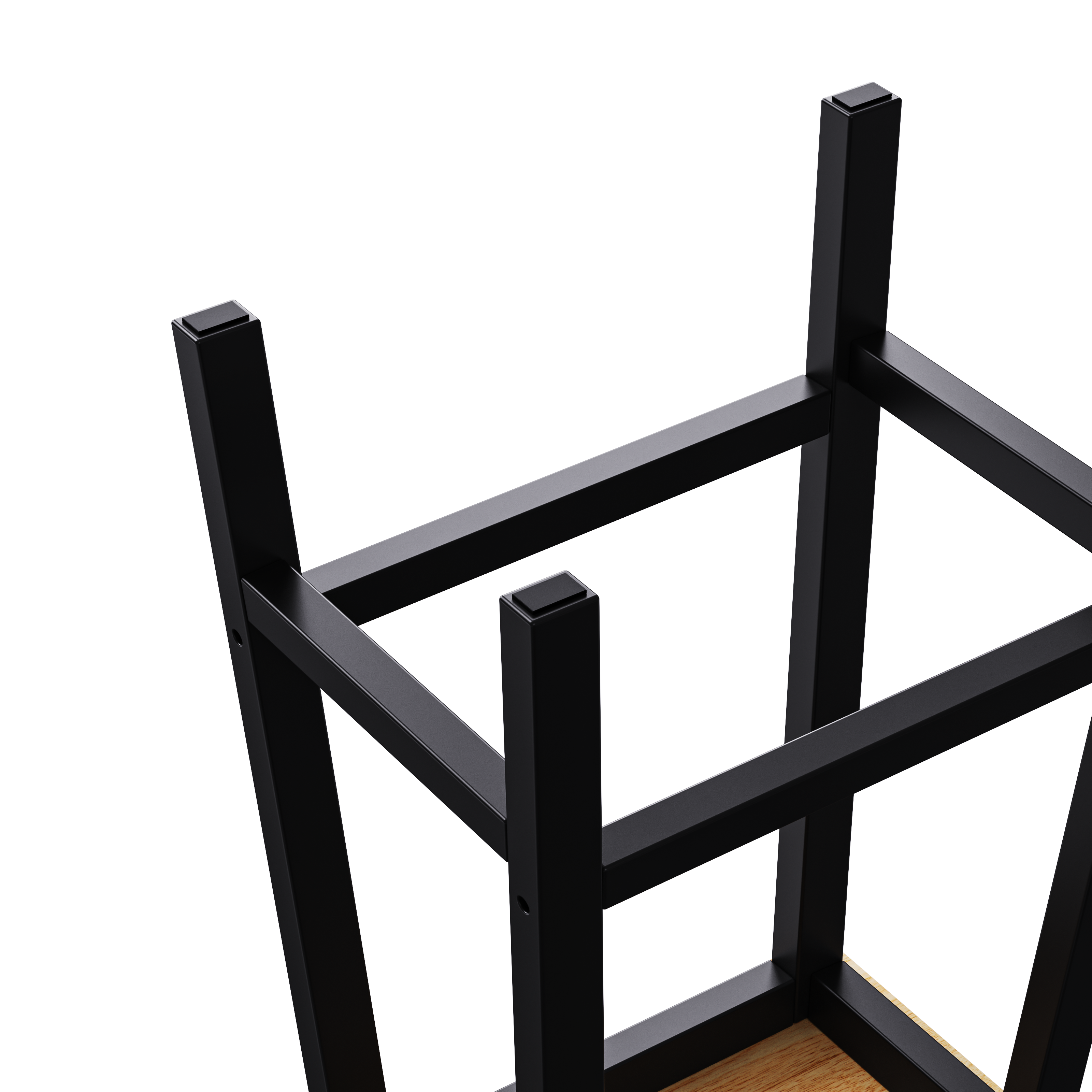 [variant:N853P388050B] Set of 2 Farmhouse Counter Stools – Black image 5