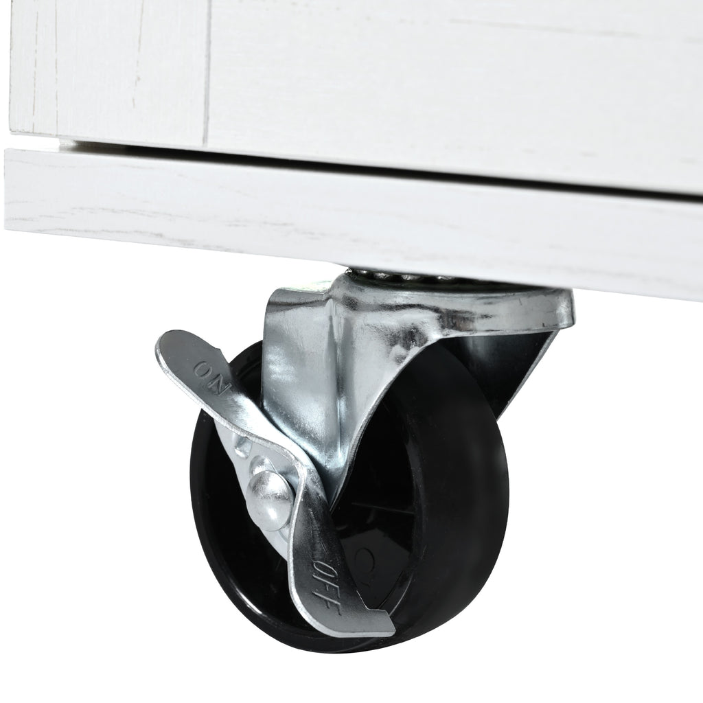 [variant:N853P379579W] Farmhouse Rolling Kitchen Island with Drop Leaf – White, 54.5-Inch image 49