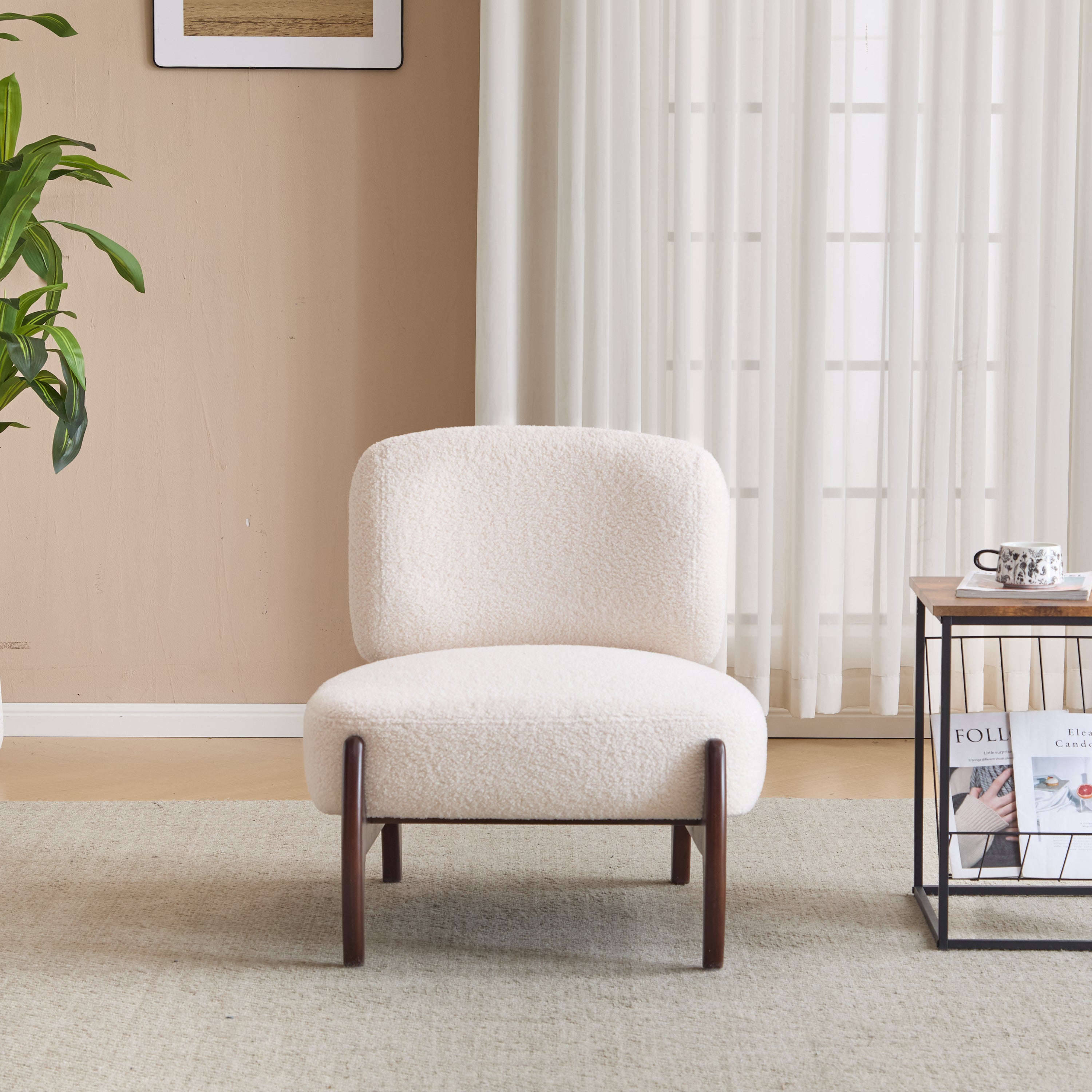 [variant:N913P495912B] Modern Boucle Lounge Chair image 2