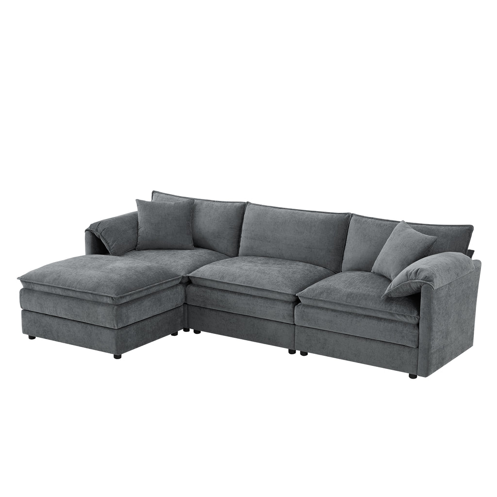 [variant:N851S8687B] 103-Inch Chenille L-Shaped Sectional Sofa with Ottoman image 12