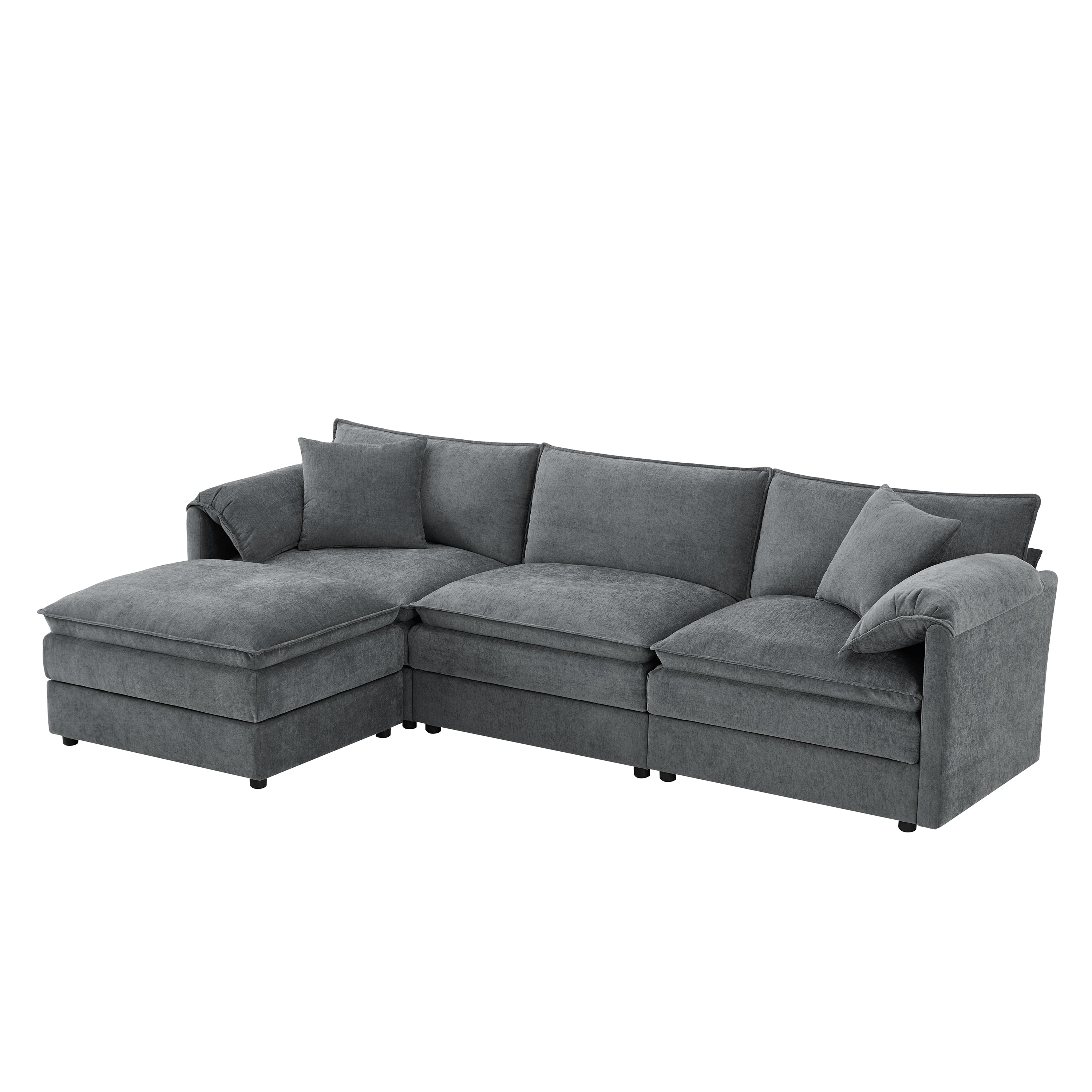 [variant:N851S8687B] 103-Inch Chenille L-Shaped Sectional Sofa with Ottoman image 12