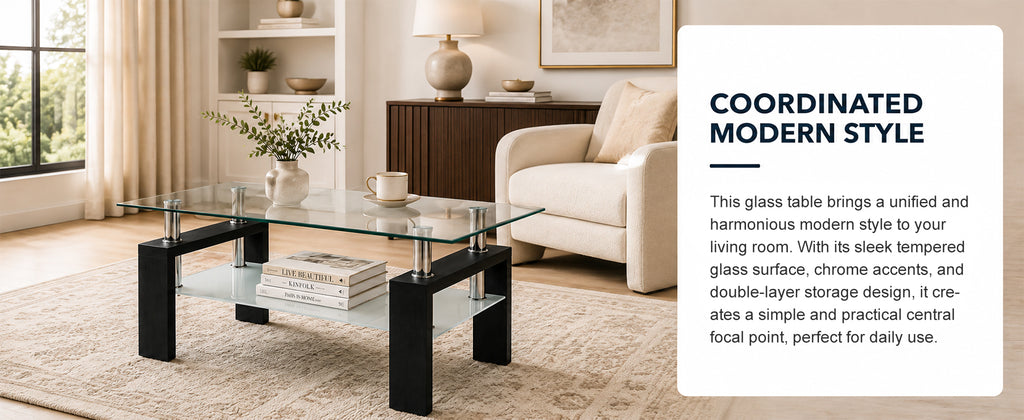 Modern Tempered Glass Coffee Table – Natural or Black — [variant:W3738P499161] Black image 15
