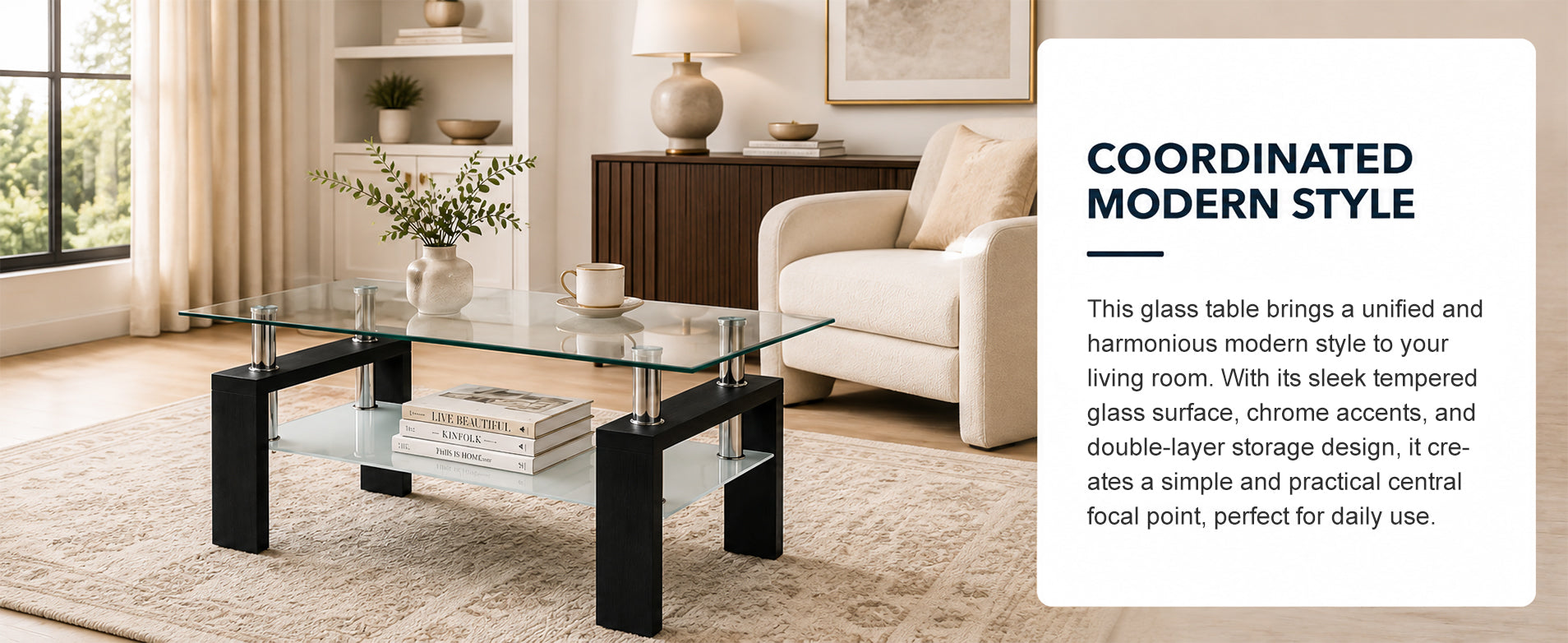 Modern Tempered Glass Coffee Table – Natural or Black — [variant:W3738P499161] Black image 15