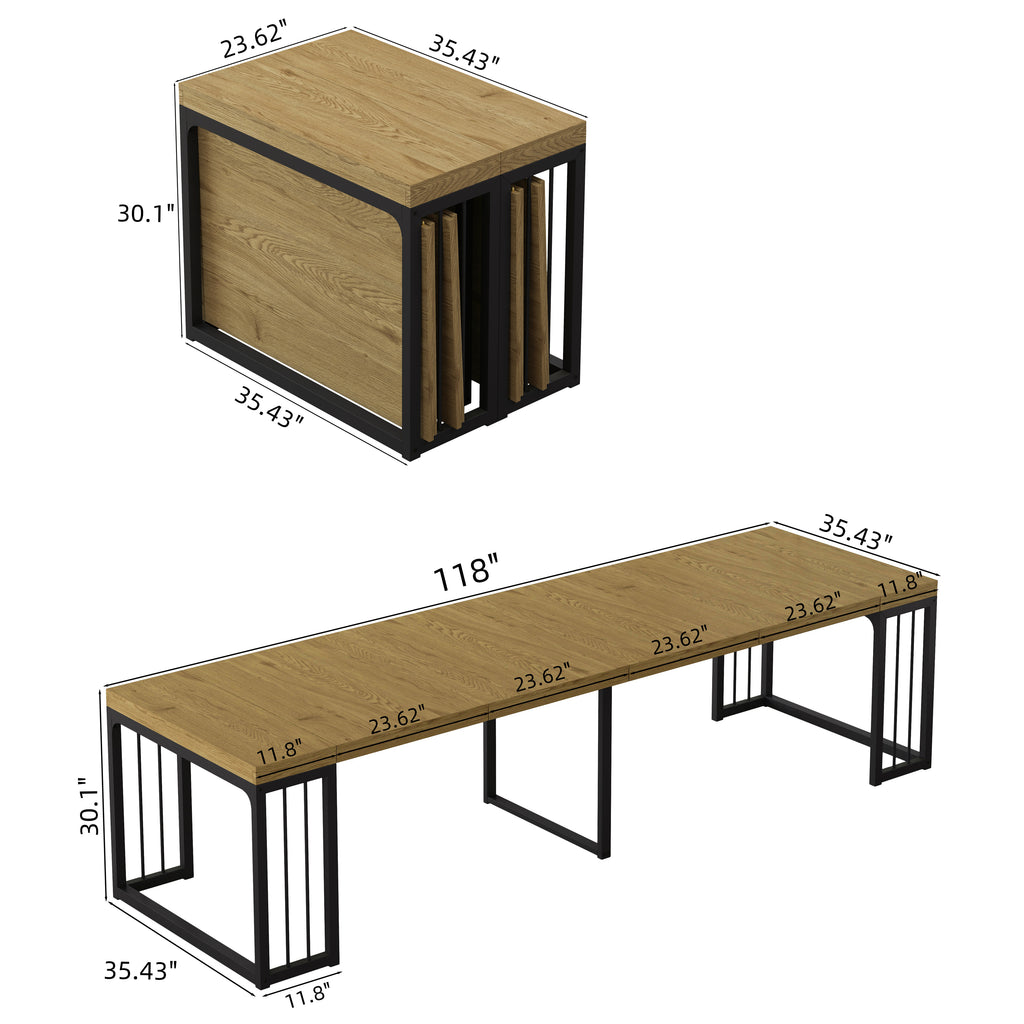 [variant:W3679S00001] Extendable Dining Table for 2–10 – Wild Oak image 10