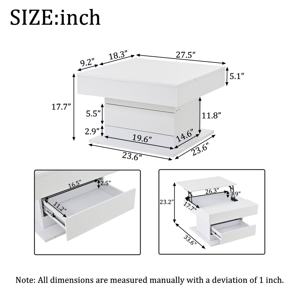 [variant:N892P423296W] 360° Rotating Lift-Top Coffee Table with Drawer image 32