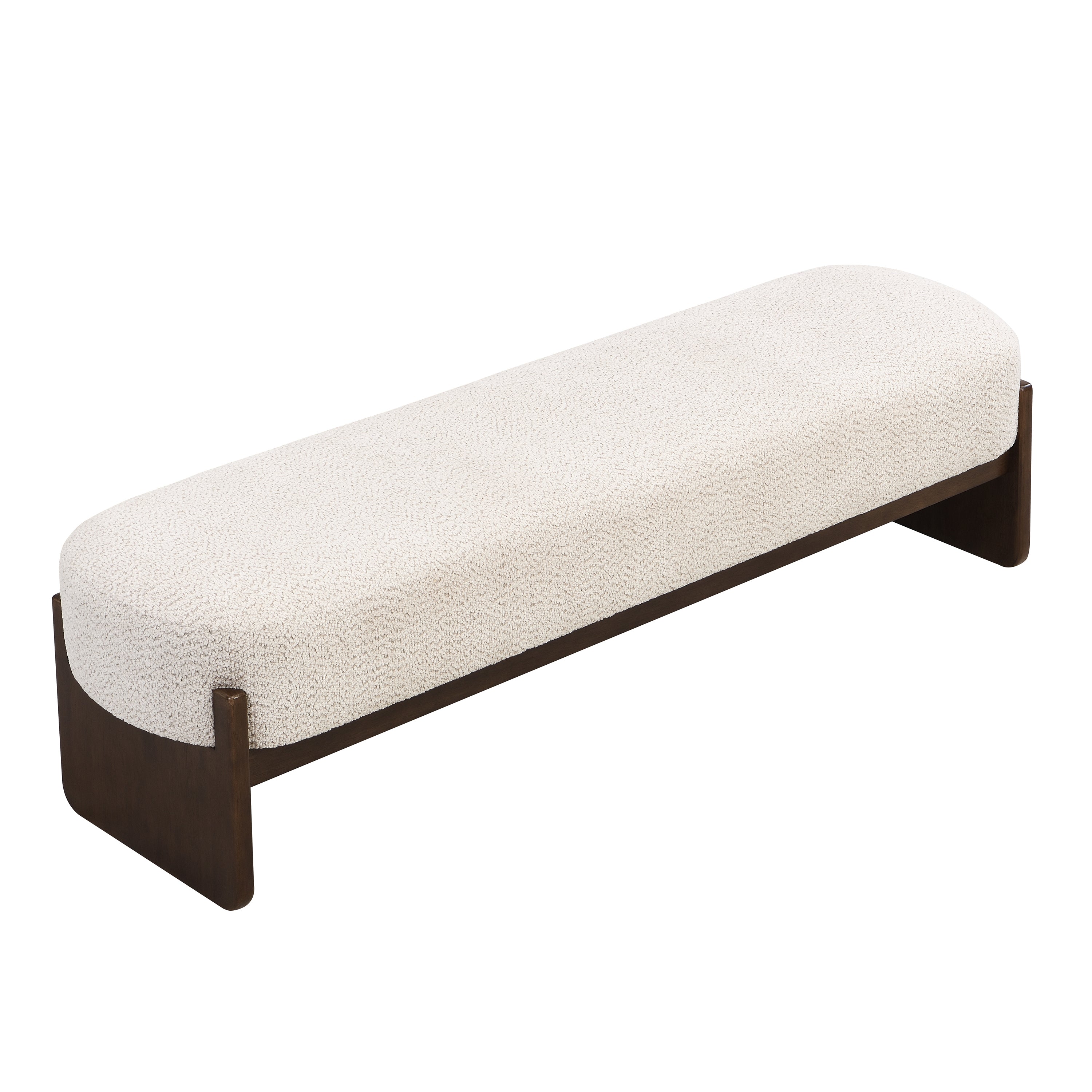 [variant:N891P440167D] Bouclé Bench Ottoman – Beige image 5