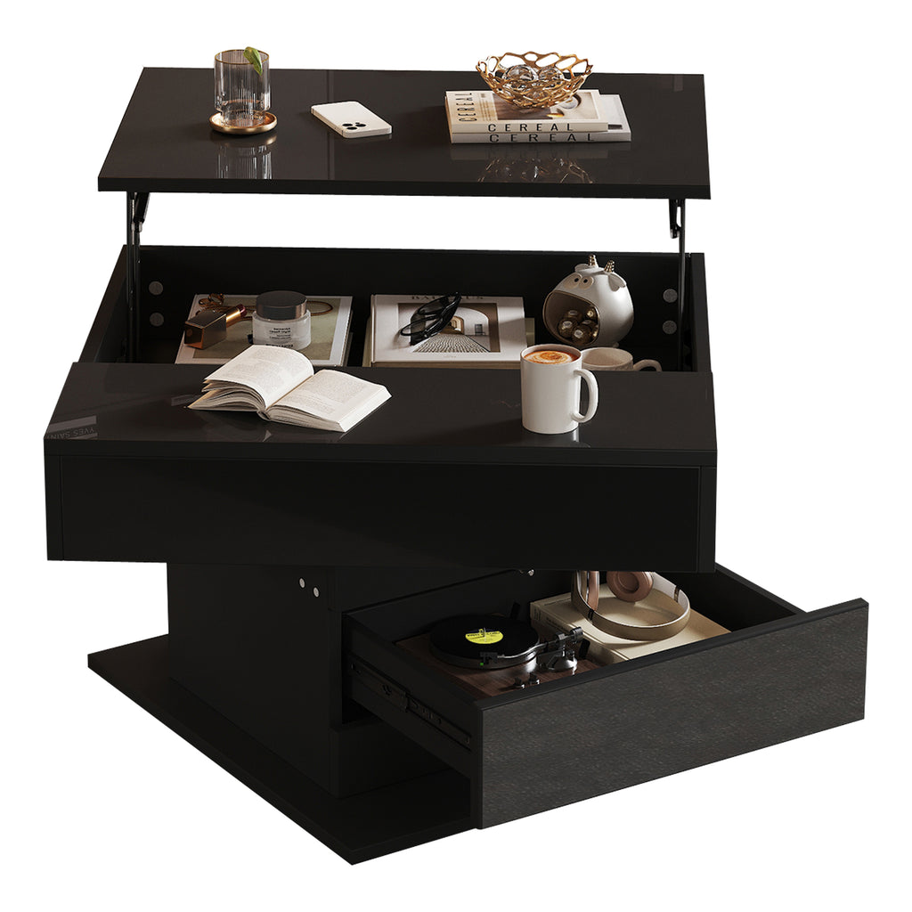 [variant:N892P423296B] Black 360° Rotating Lift-Top Coffee Table image 45