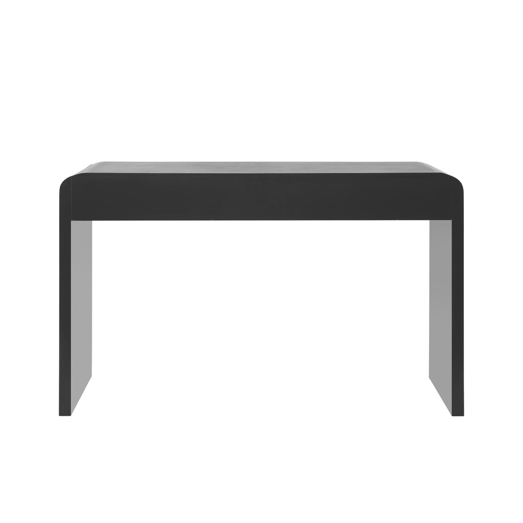 [variant:N876P351912B] Black Console Table with Drawer & Storage Shelf image 5