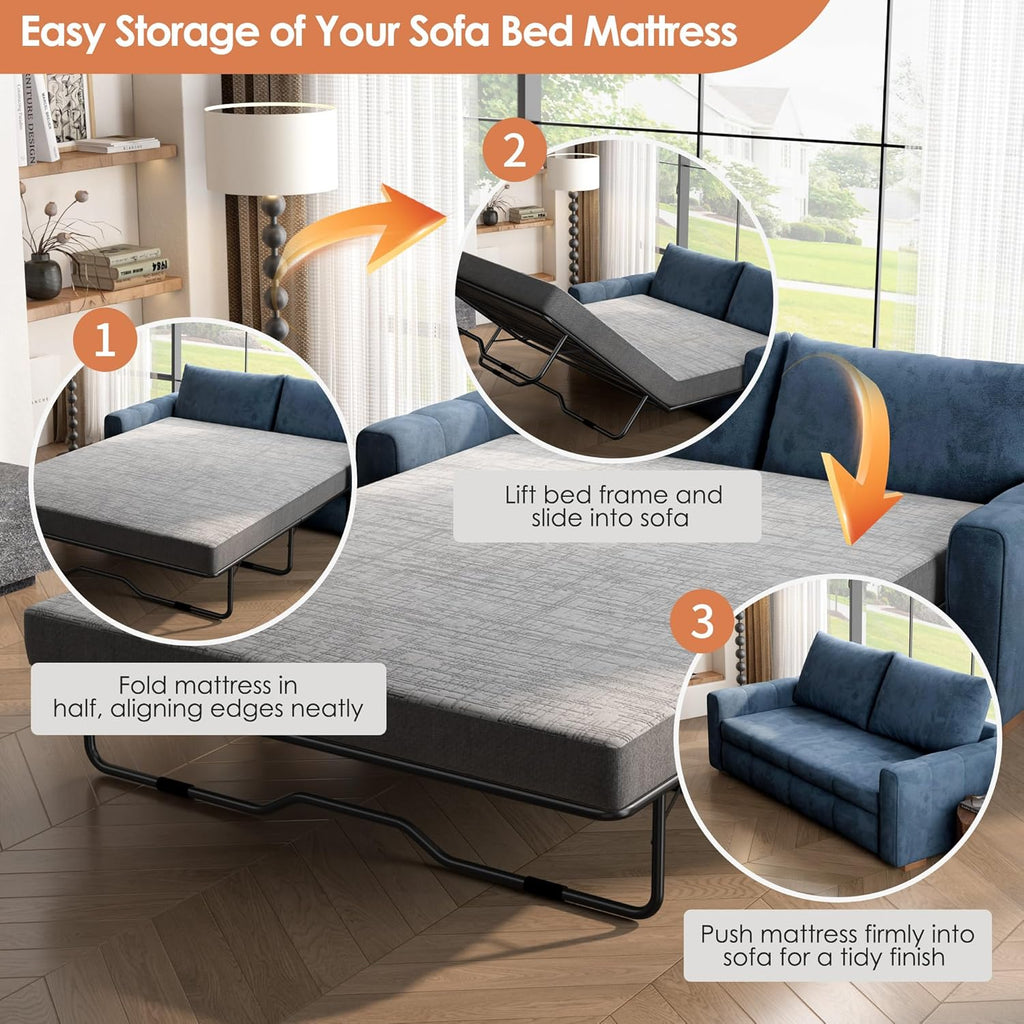 [variant:W3686P477365] Queen Memory Foam Sofa Bed Mattress – 3-Inch image 7