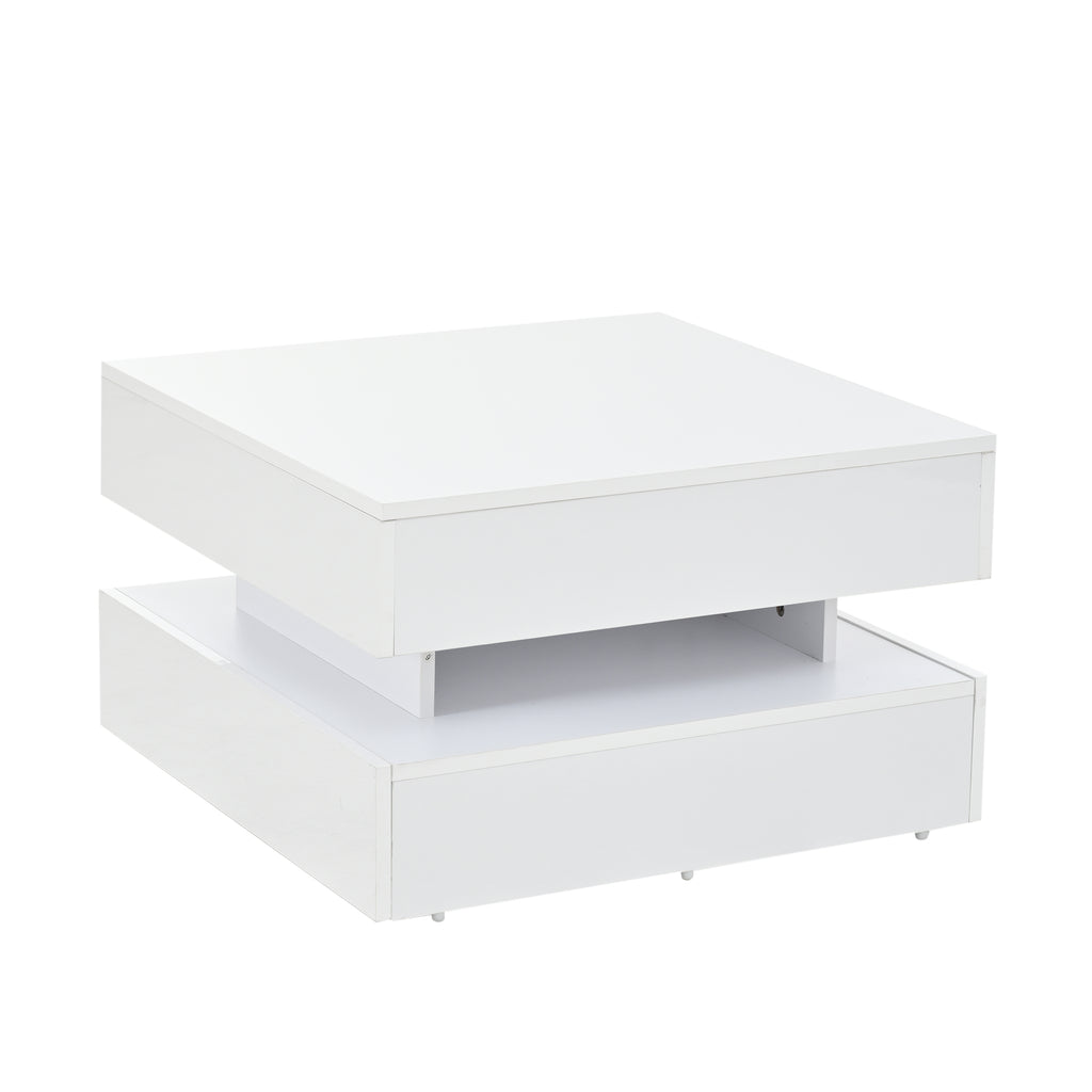 [variant:N892P407973W] White Lift-Top LED Coffee Table with 2 Drawers image 15
