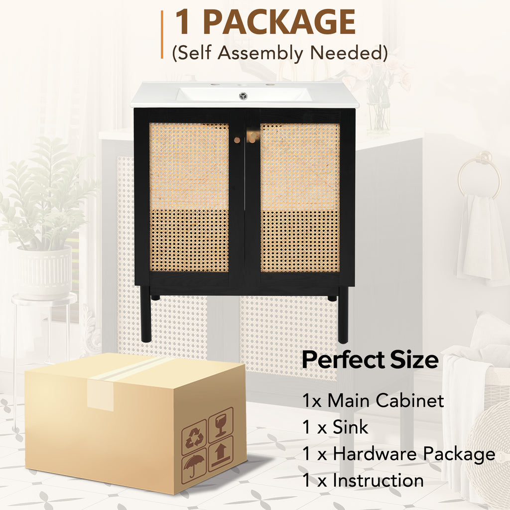 [variant:N729P285517B] Rattan-Door Bathroom Vanity with Sink – 30-Inch image 6