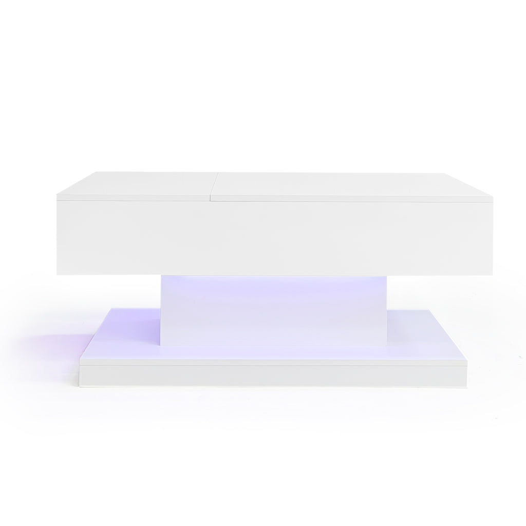 [variant:N892P407974W] High-Gloss Lift-Top Coffee Table with LED Lights image 47