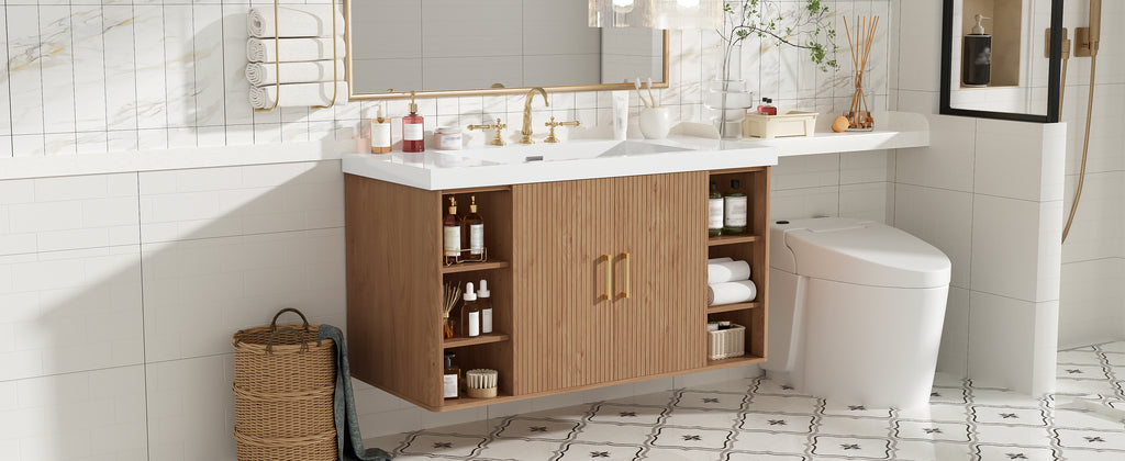 [variant:N729P000039N] Wall-Mounted Bathroom Vanity with SMC Sink – 42-Inch image 24