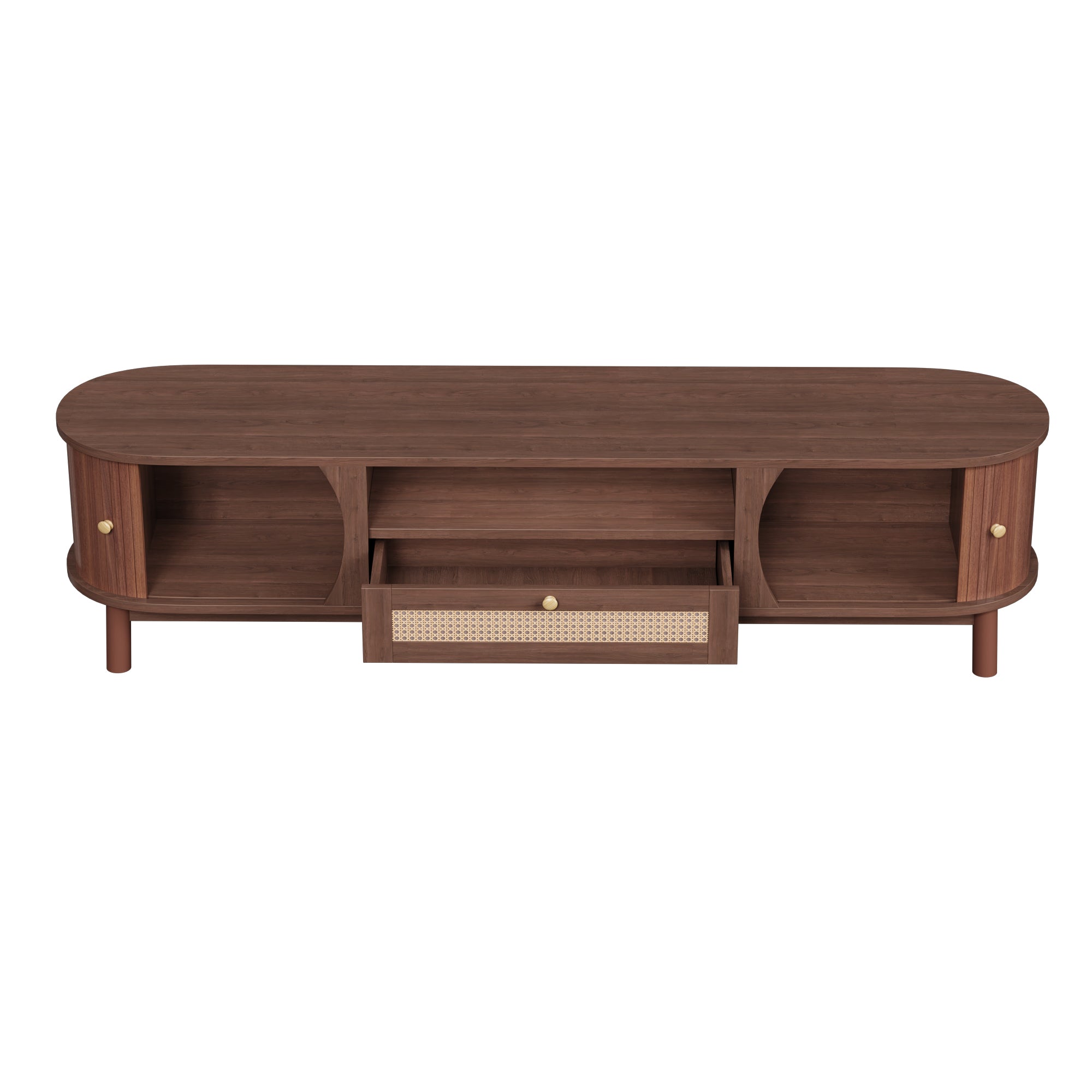 [variant:N875P278398N] Rattan TV Stand with Sliding Door – 65-Inch image 15
