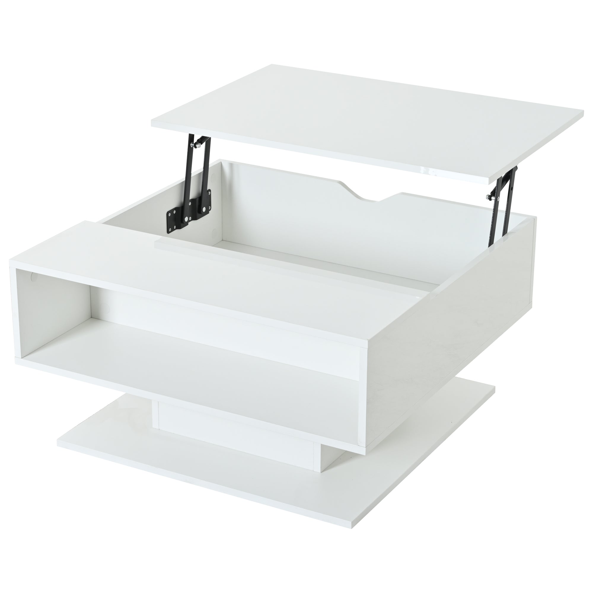 [variant:N892P428789W] High-Gloss Hydraulic Lift Coffee Table with Storage image 15