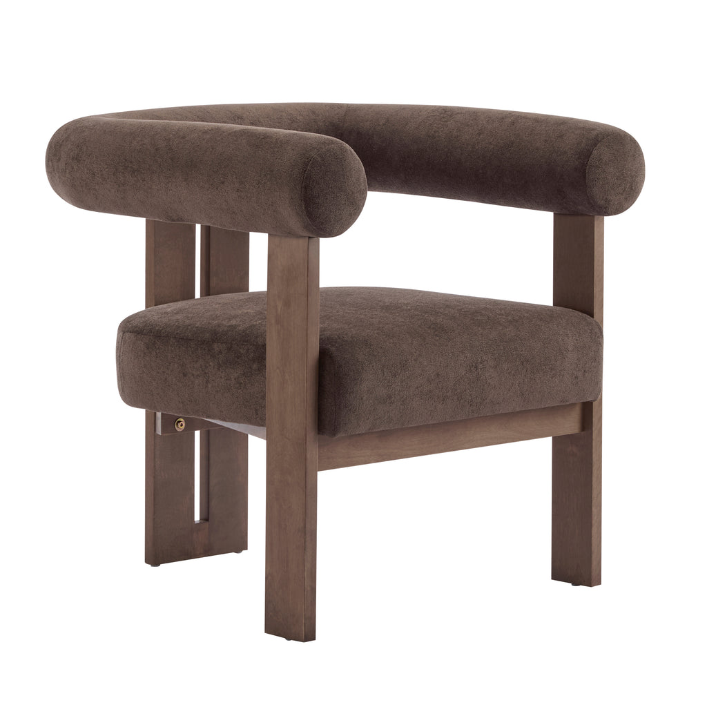 [variant:N898P443987D] Round-Arm Velvet Accent Chair image 5