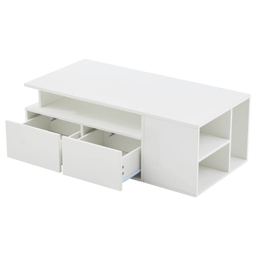 [variant:N892P428788W] High-Gloss LED Coffee Table with Open Storage image 30