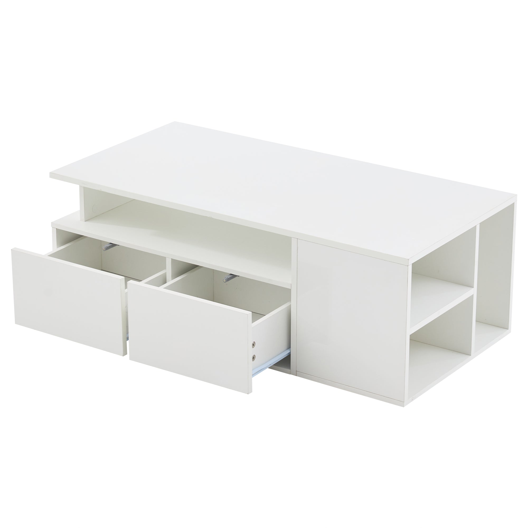 [variant:N892P428788W] High-Gloss LED Coffee Table with Open Storage image 30