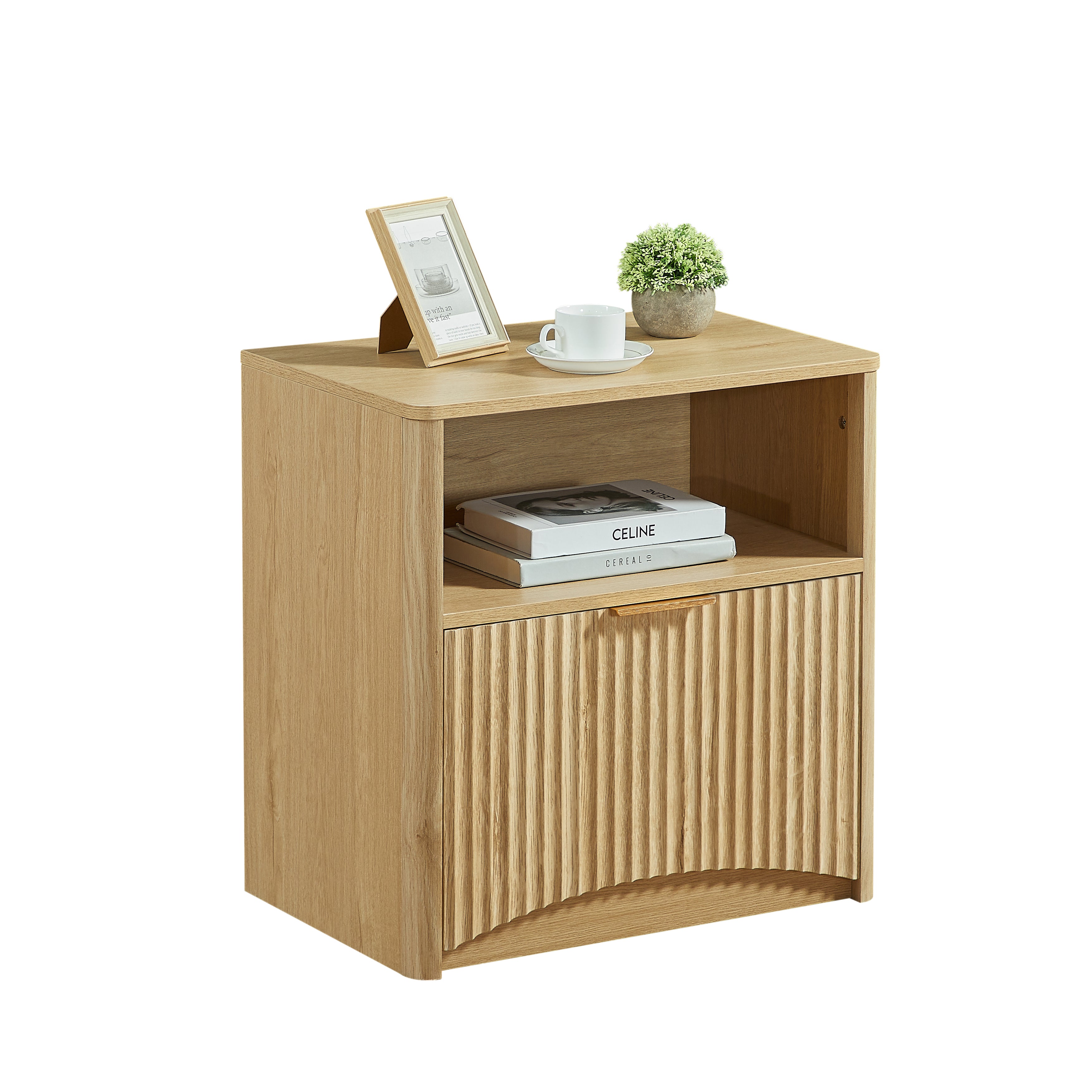 [variant:W5078P443398] Set of 2 Fluted Nightstands with Gold Handles image 12
