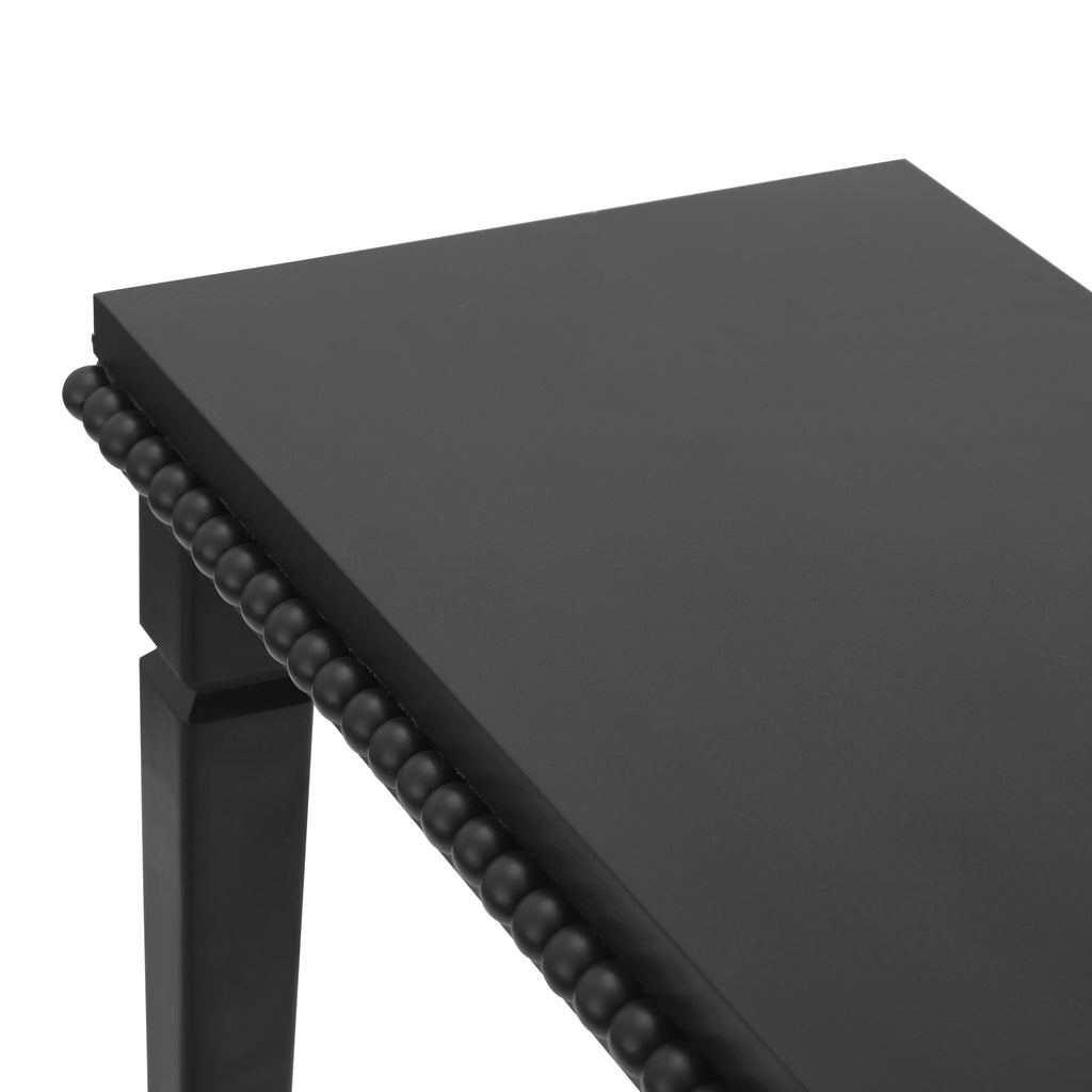Farmhouse Console Table with Beaded Trim — [variant:N876P351928B] Black image 4