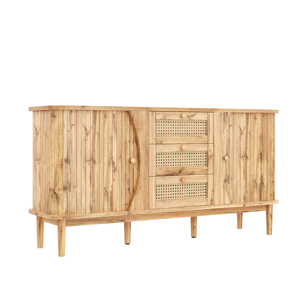 [variant:GA0005O] Rattan Sliding-Door Sideboard – Wood Tone image 19