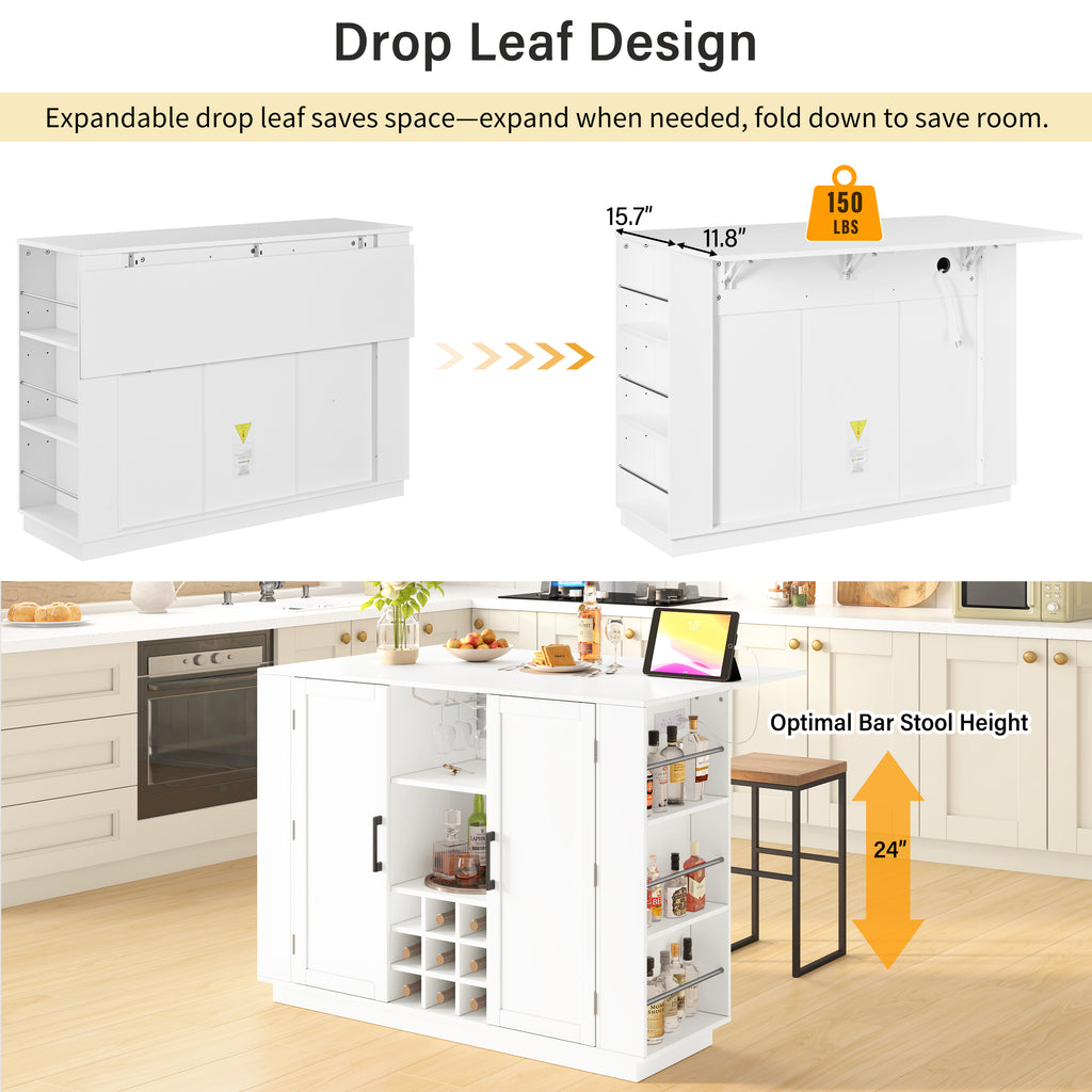 [variant:N889P443148K] Foldable-Top Bar Cabinet with Power Outlet – 47-Inch image 7