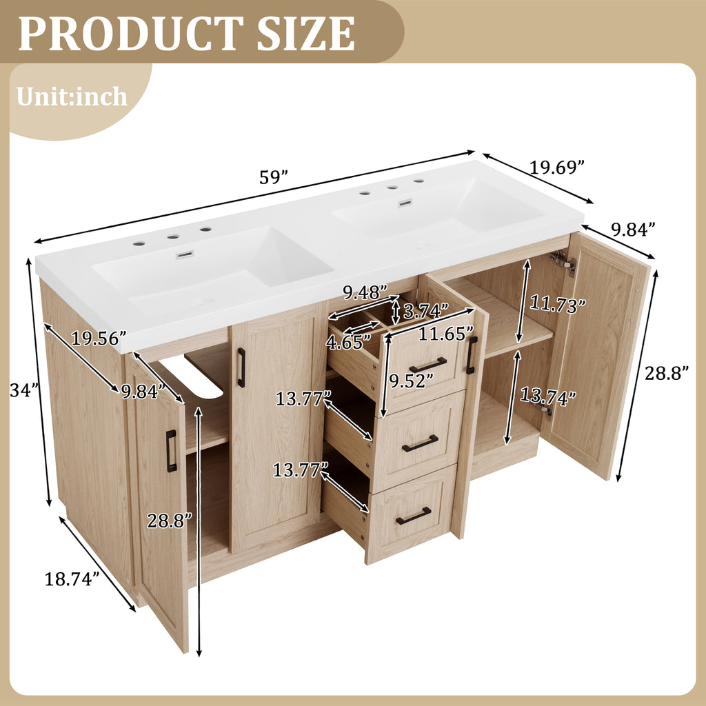 [variant:N848P000035N] Double-Sink Bathroom Vanity with Storage – 59-Inch image 19