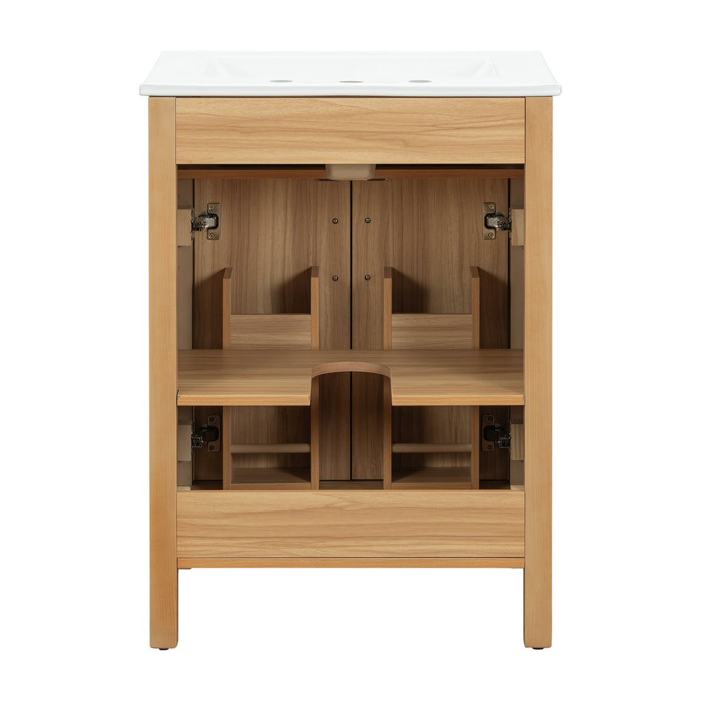 [variant:N848P469792N] Solid Wood Bathroom Vanity with Ceramic Sink – 24-Inch image 13