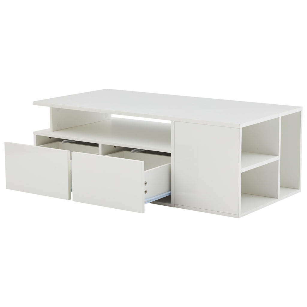 [variant:N892P428788W] High-Gloss LED Coffee Table with Open Storage image 38