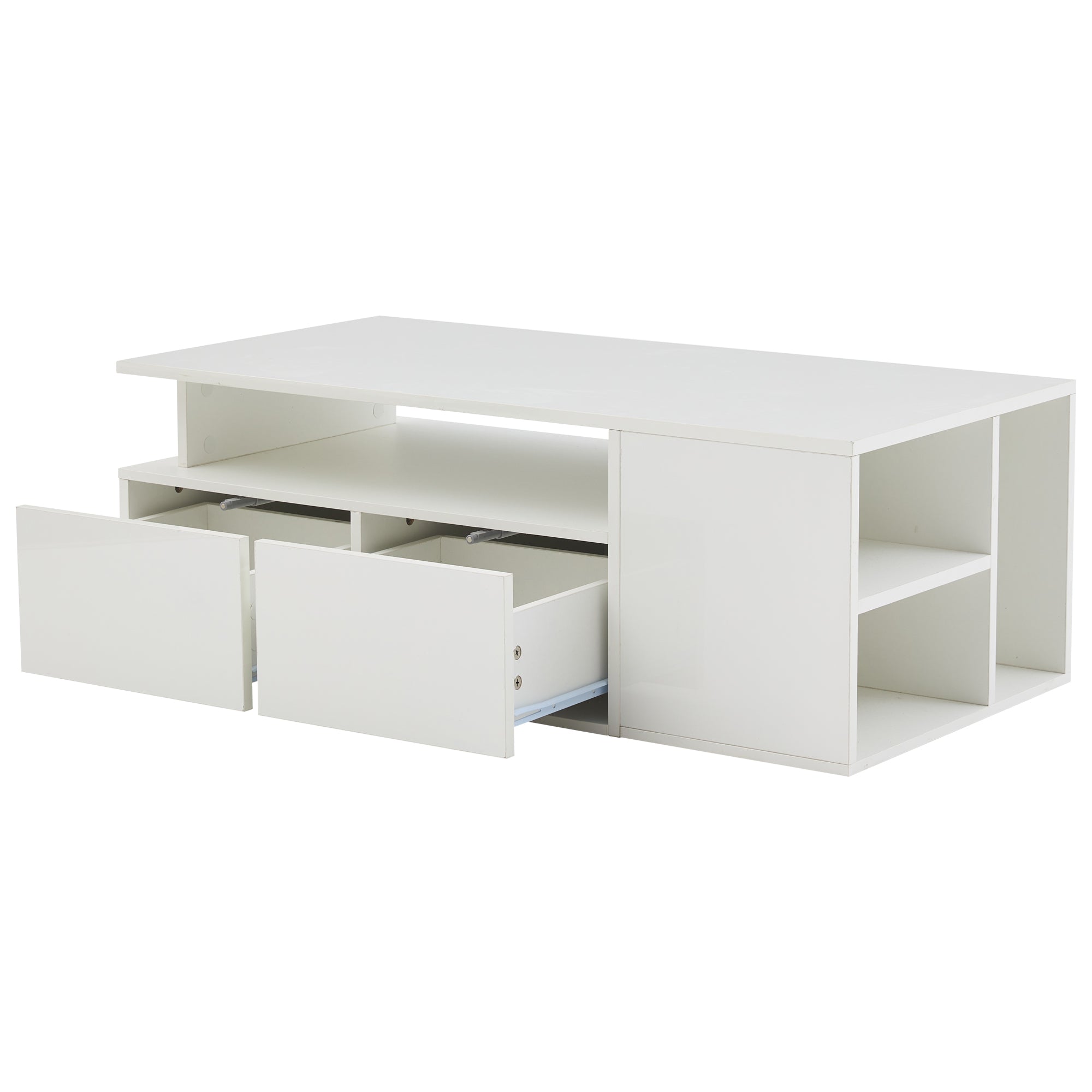 [variant:N892P428788W] High-Gloss LED Coffee Table with Open Storage image 38