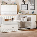 [variant:N854S421056W] Queen Murphy Cabinet Bed with Storage & Charging Station – White image 1