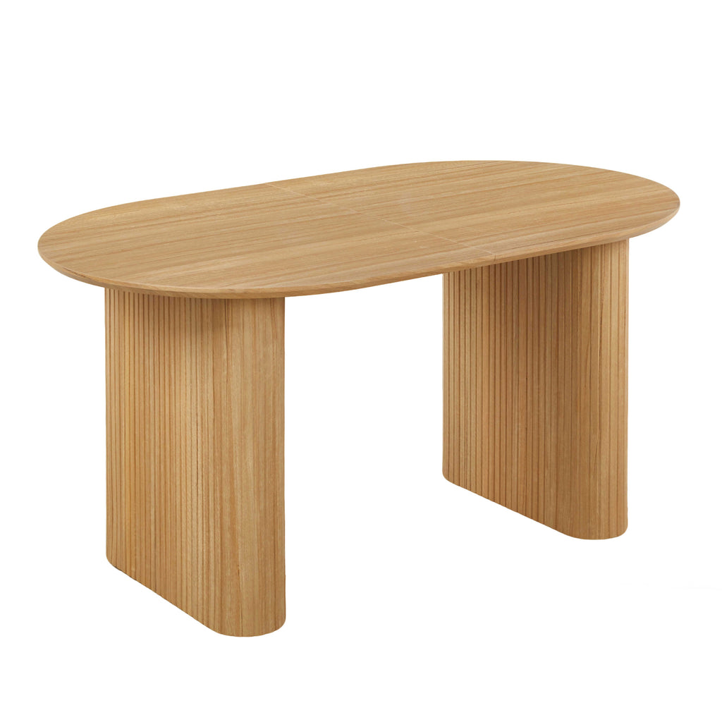 Extendable Oval Dining Table – Oak or Walnut — [variant:W3808S00001] Oak image 7