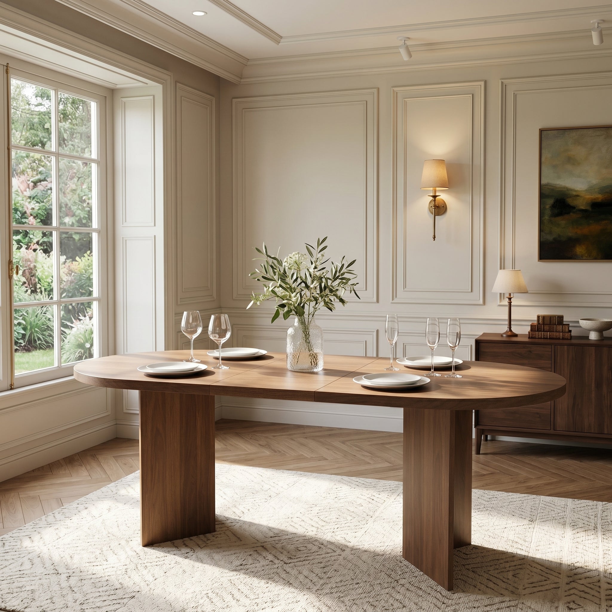 [variant:N859P472961A] Oval Walnut Dining Table – 79-Inch image 5