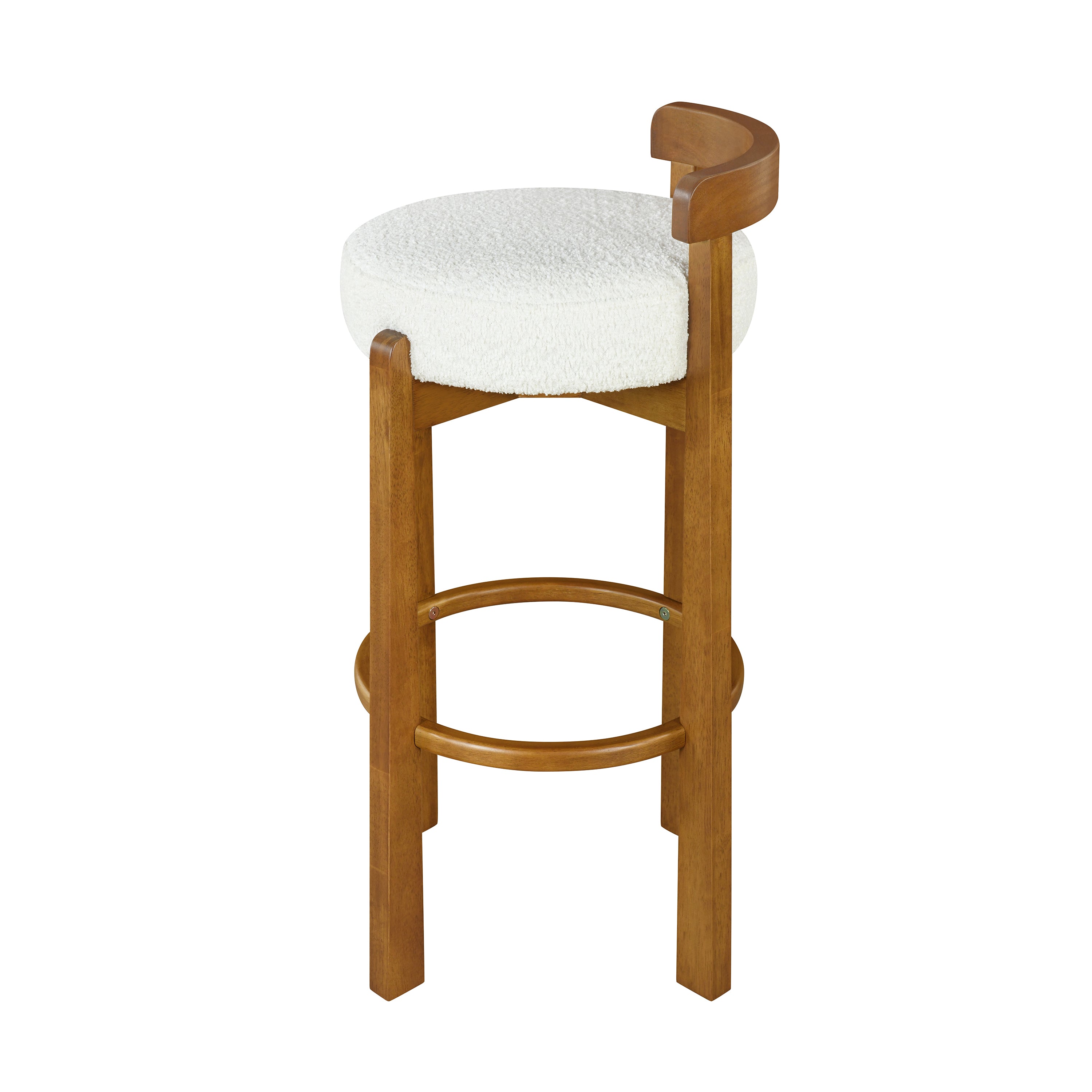 [variant:N897P443728W-S4] Elise Set of 4 Walnut Wood Bar Stools image 7