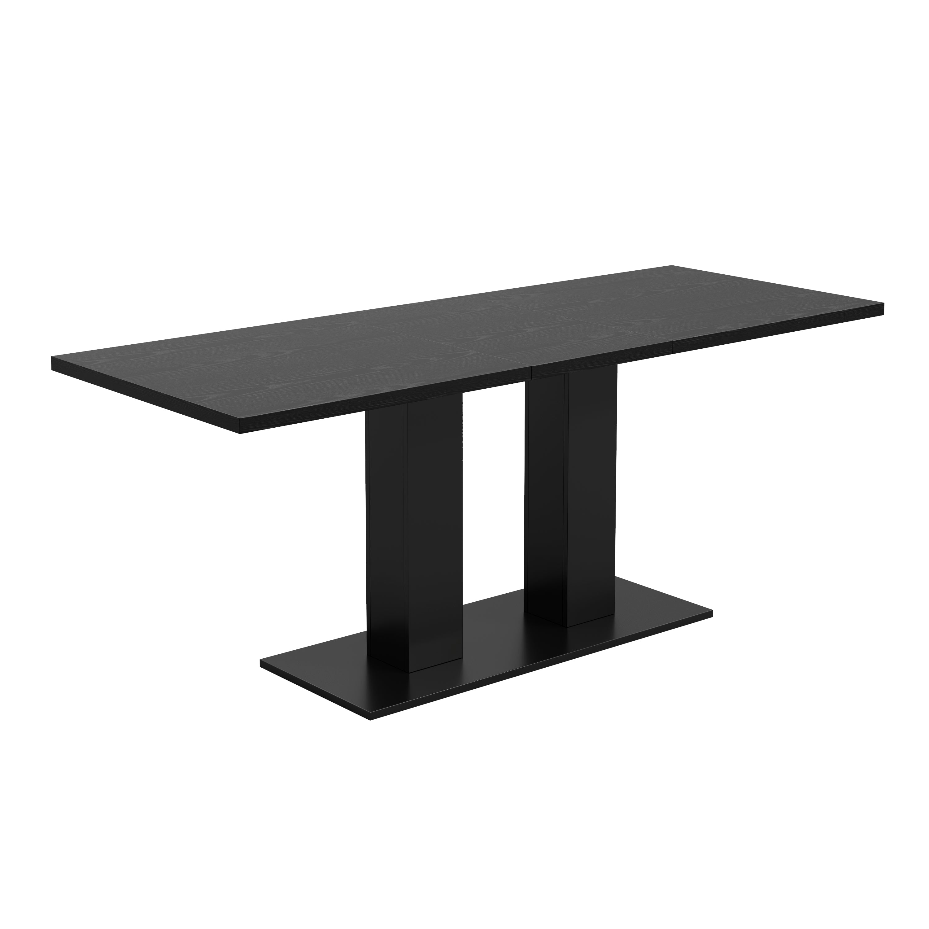 White Marble-Look Dining Table – 71-Inch — [variant:N859P472973S] Black image 9