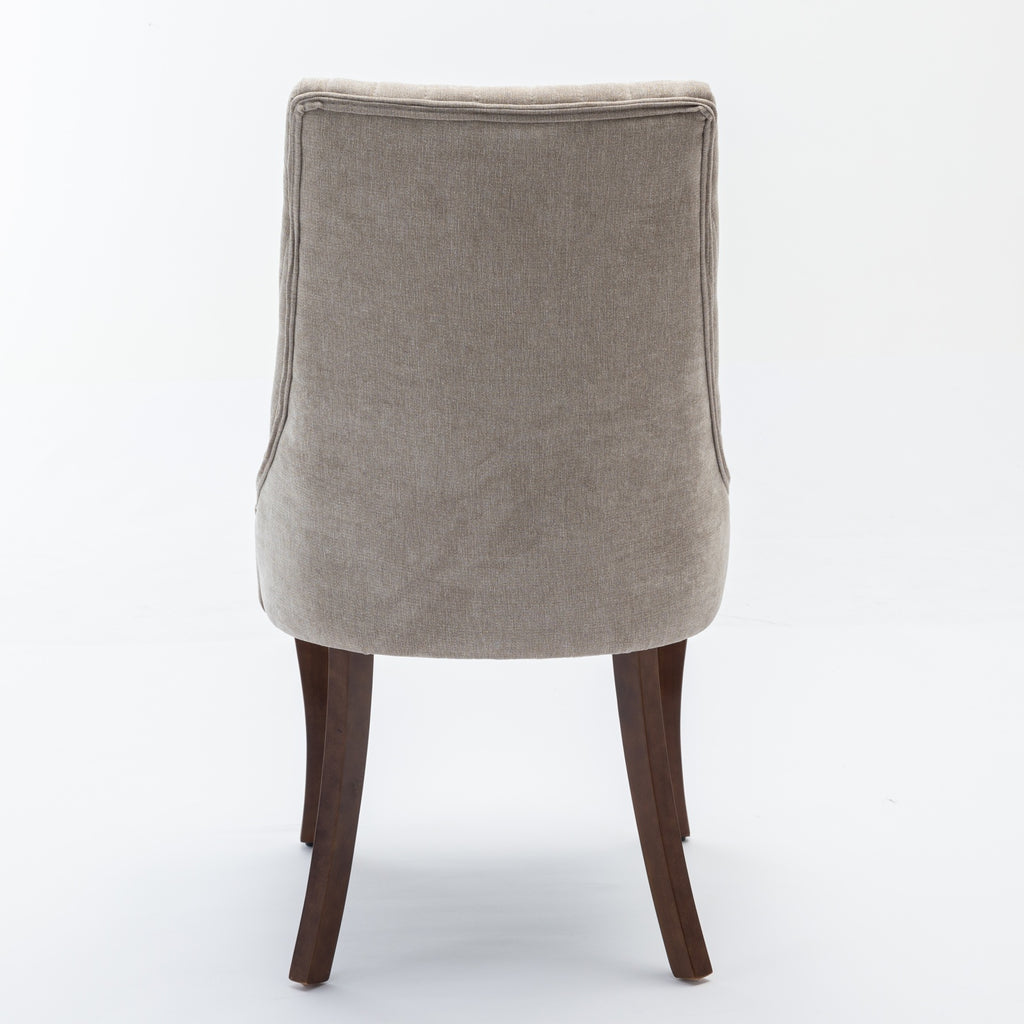 [variant:W5755P474631] Rayon Set of 2 Beige Fabric Dining Chairs image 7