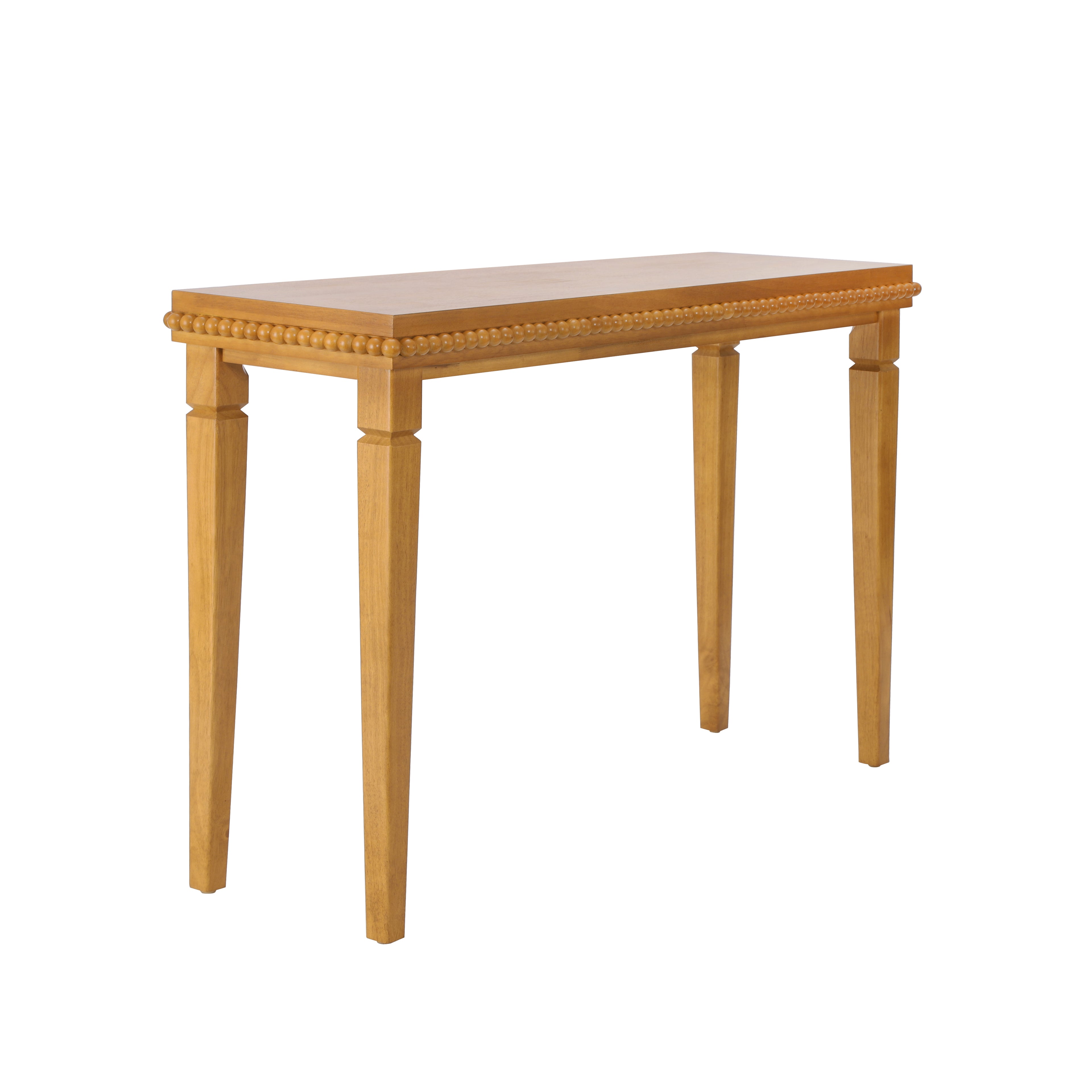 Farmhouse Console Table with Beaded Trim — [variant:N876P351928D] Natural image 7