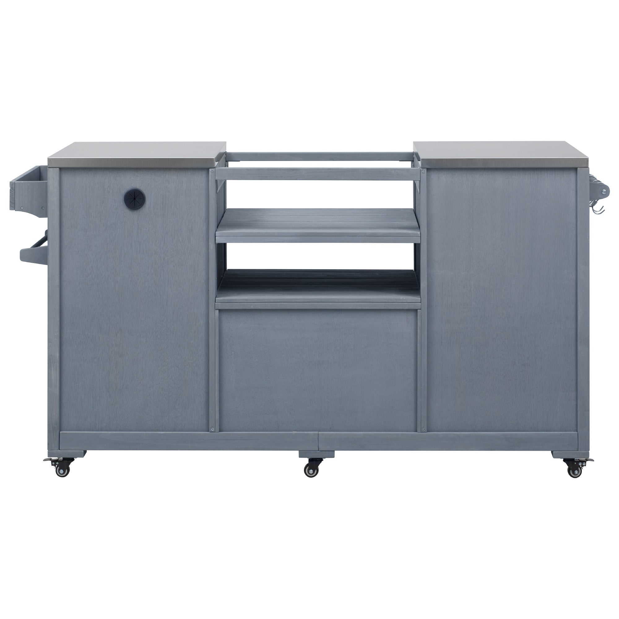 [variant:N853P386132G] Outdoor Grill Cart for 21–22-Inch Kamado Grills – Gray and Blue, 66.5-Inch image 42