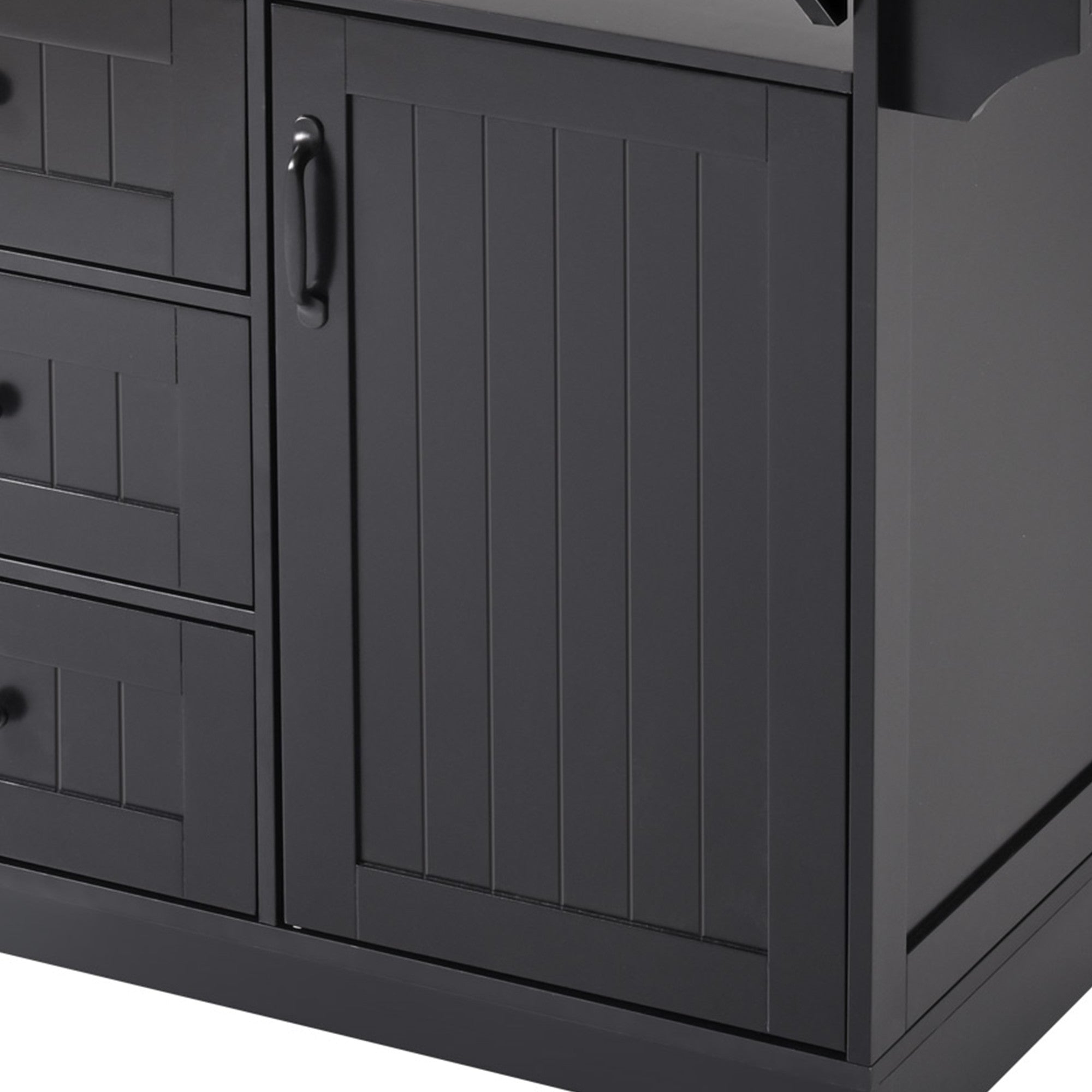 [variant:N853S000006B] Dual-Drop-Leaf Rolling Kitchen Island – Black, 55.75-Inch image 12