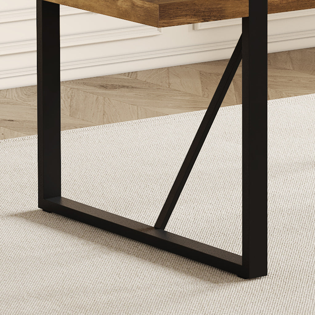 [variant:W3806P432339] Wood-Grain Dining Table with Metal Legs – 71-Inch image 15
