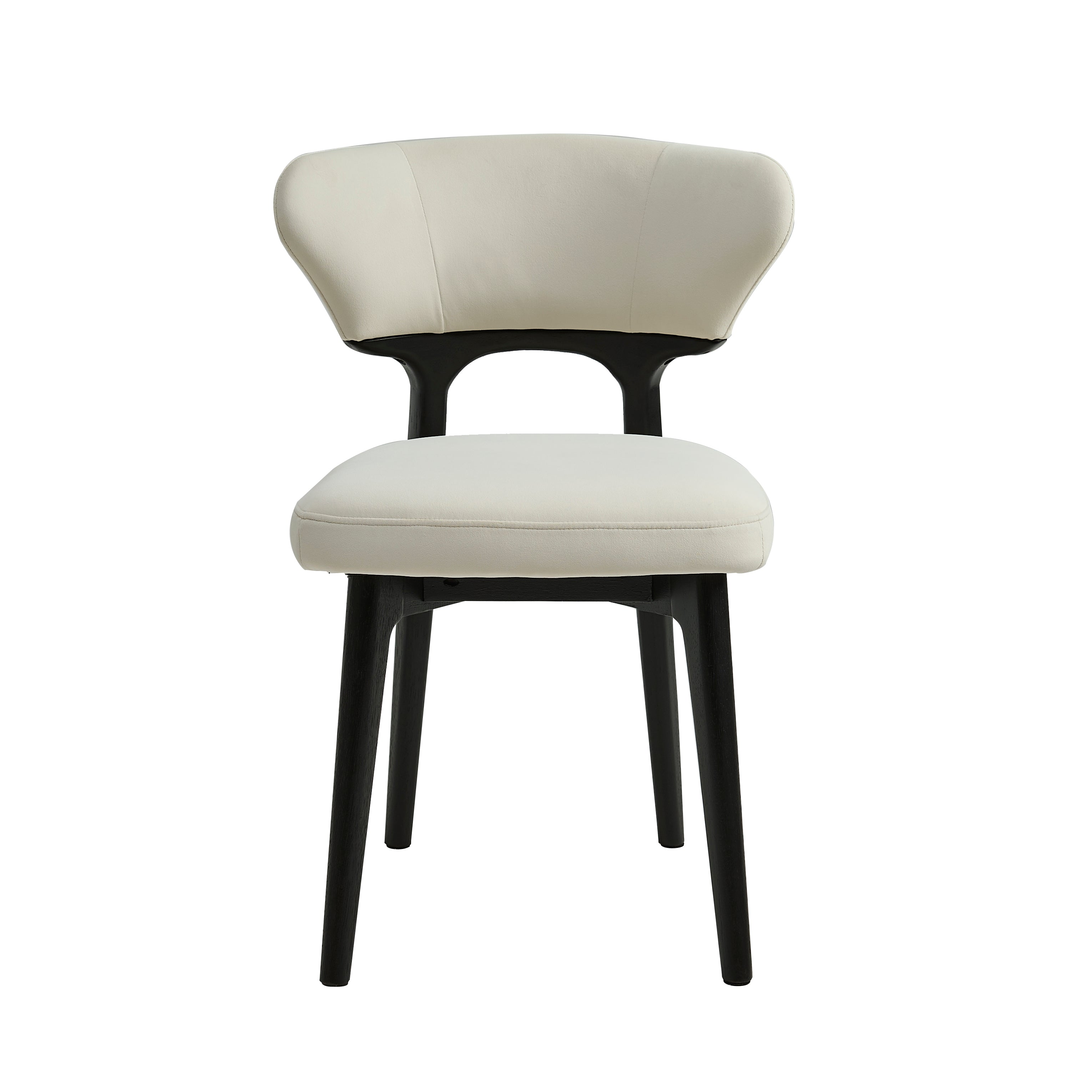 [variant:N876P312810A] Set of 2 Black Upholstered Solid Wood Dining Chairs image 10