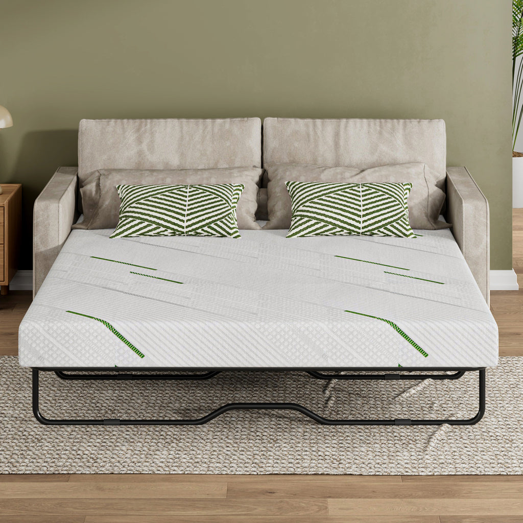 [variant:W3686P477347] Queen Memory Foam Sofa Bed Mattress – 3-Inch, White image 1