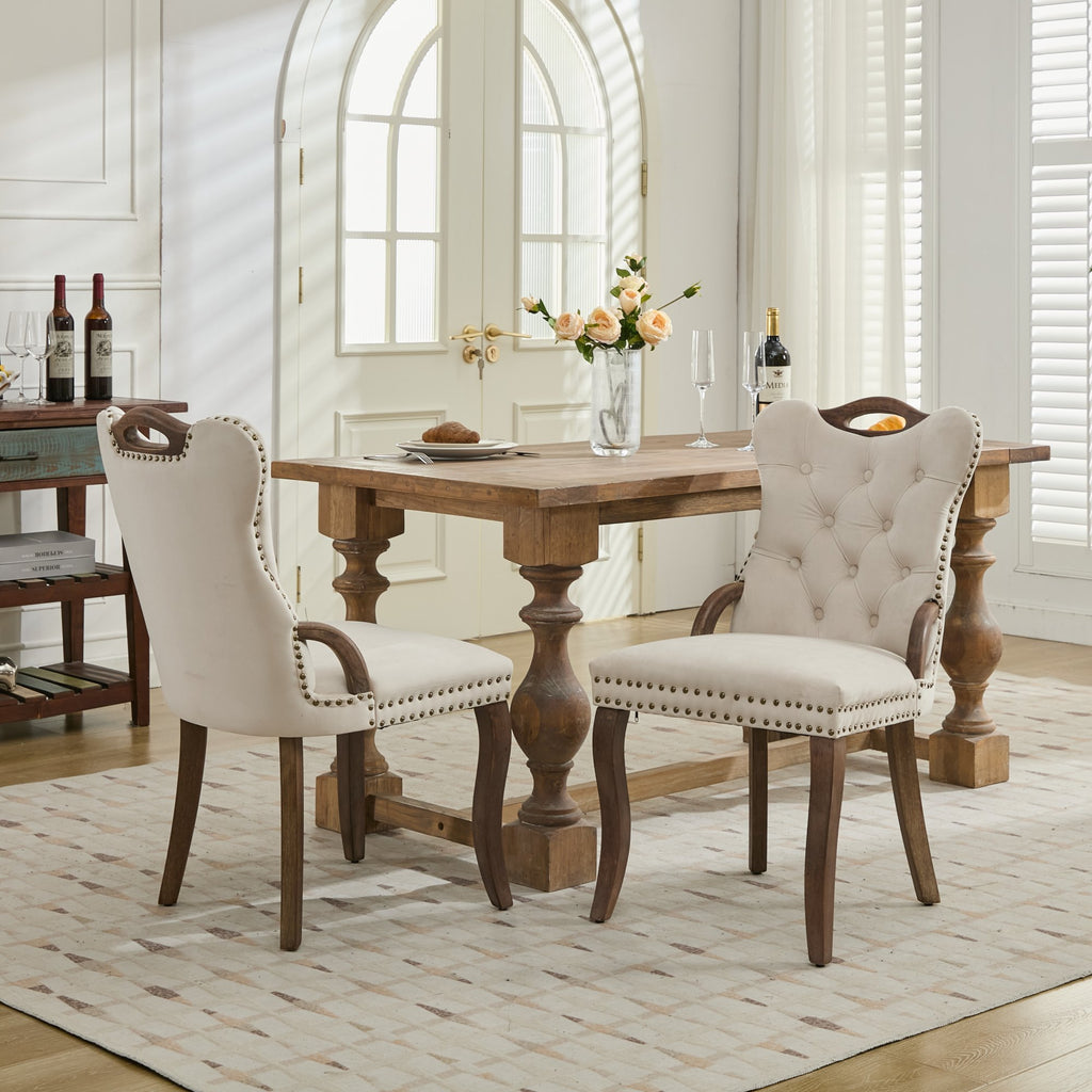 [variant:W5755P512977] Tufted Velvet Dining Armchairs – Set of 2 image 18