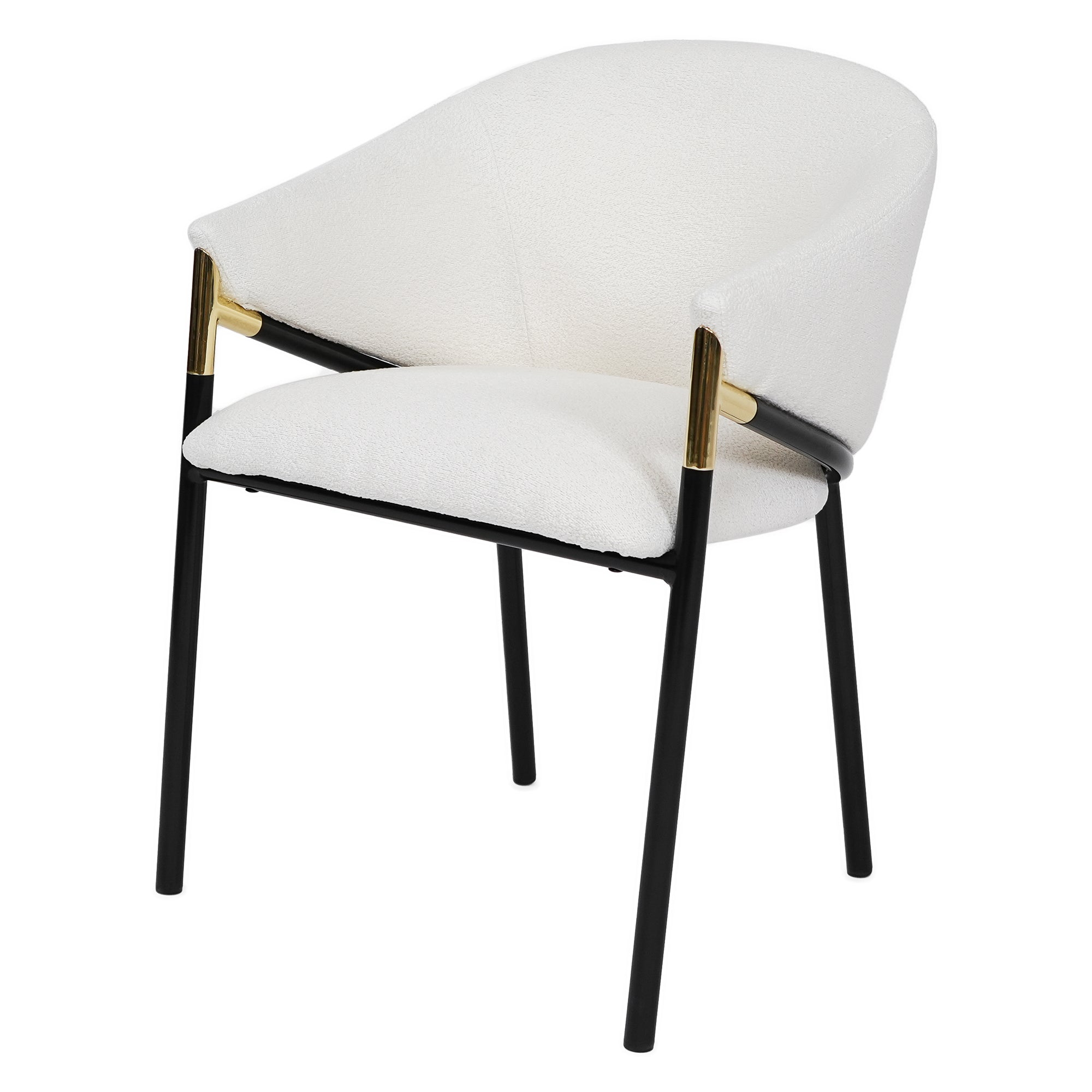 [variant:N876P313041A] Set of 2 Modern Upholstered Dining Chairs – White image 5