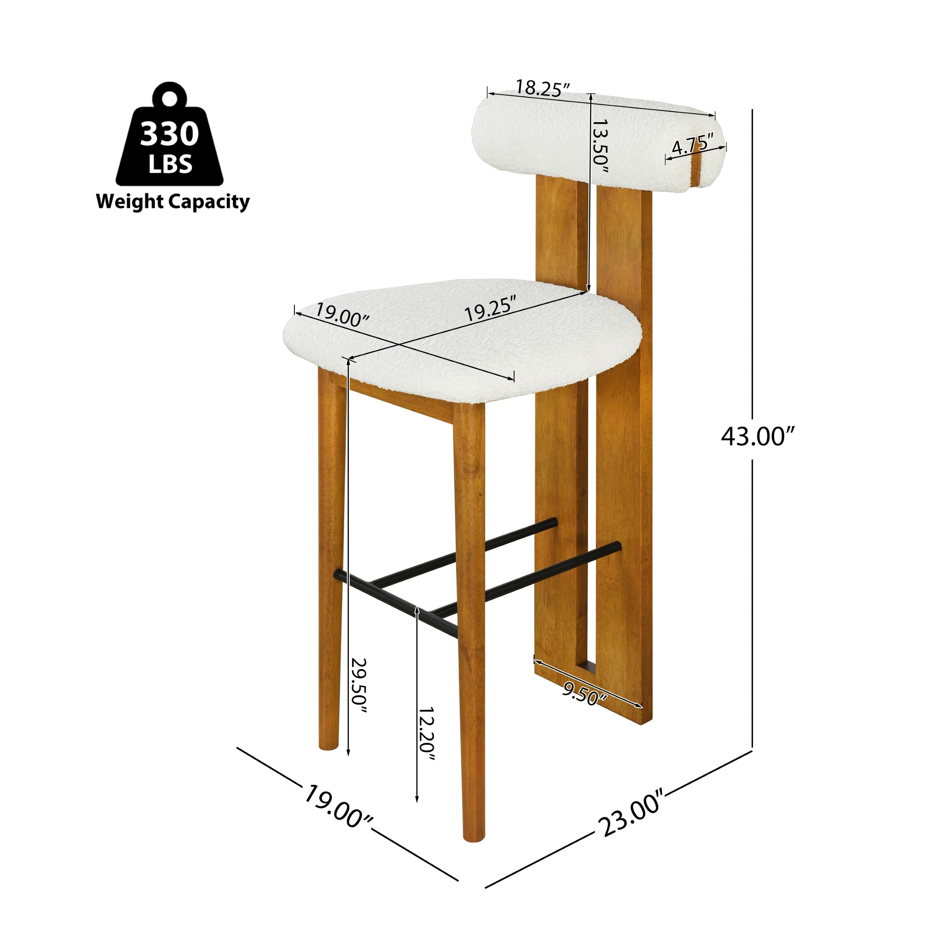 [variant:N897P443719W] Renee Modern Bar Stools – Set of 2 image 4