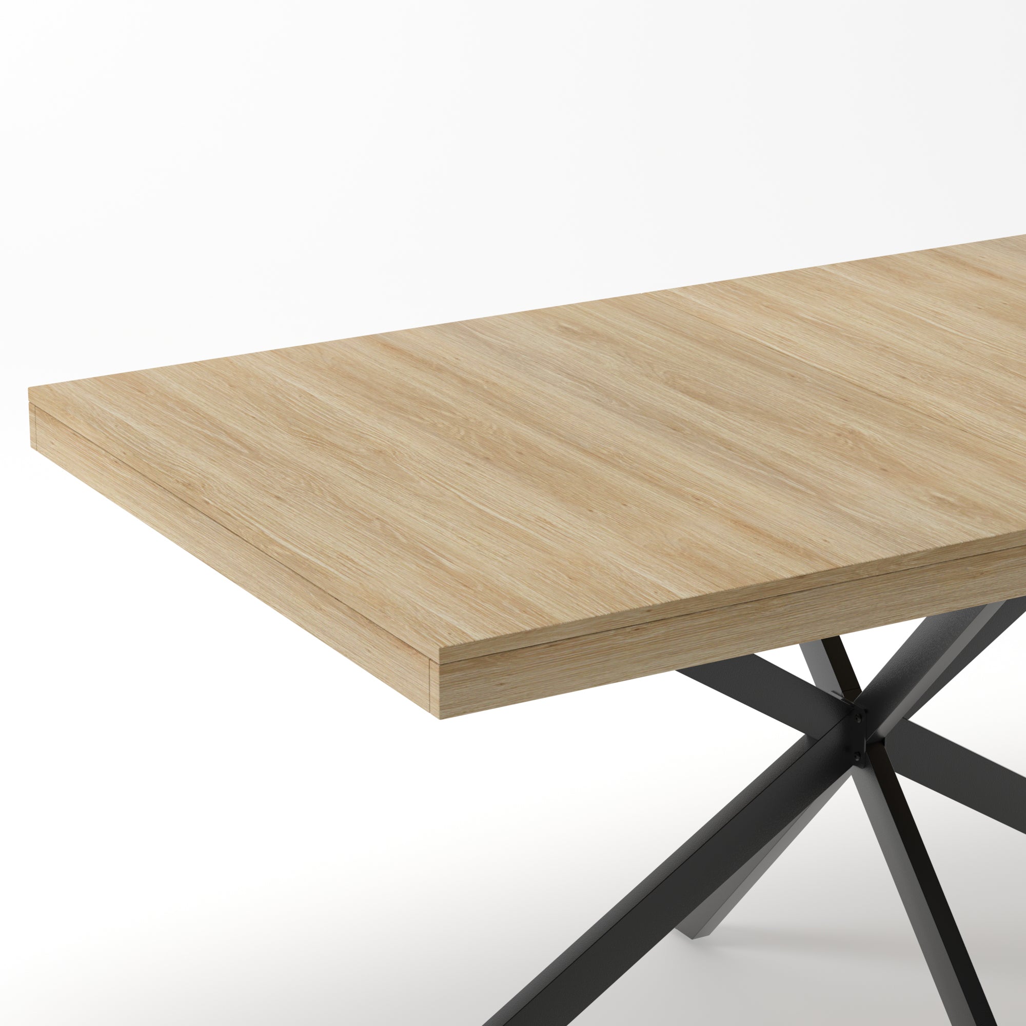 Extendable Dining Table with Hidden Storage – 55–71 Inch — [variant:W3679P437341] Natural image 12