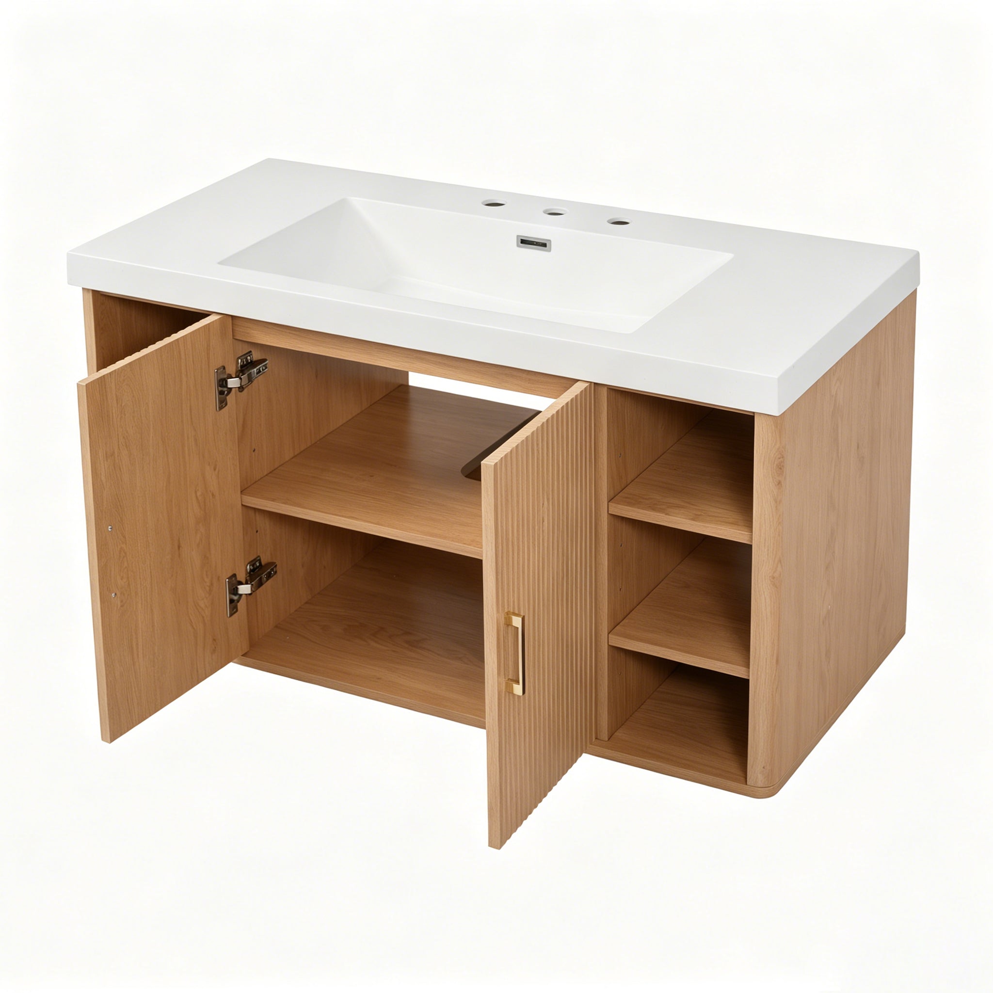 [variant:N729P000039N] Wall-Mounted Bathroom Vanity with SMC Sink – 42-Inch image 14
